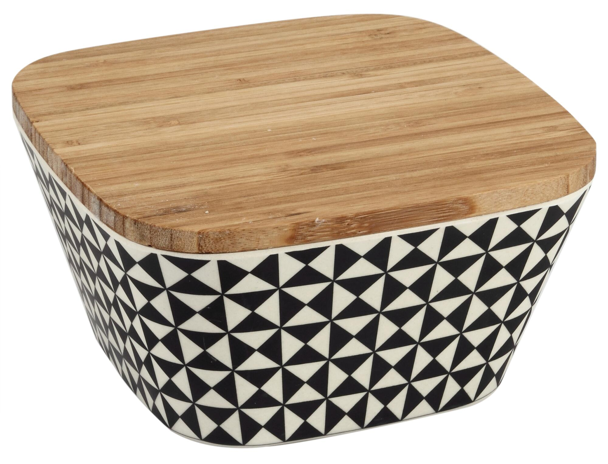 Cesta de bambú de 6.7x13.2x13.2 cm con tapa