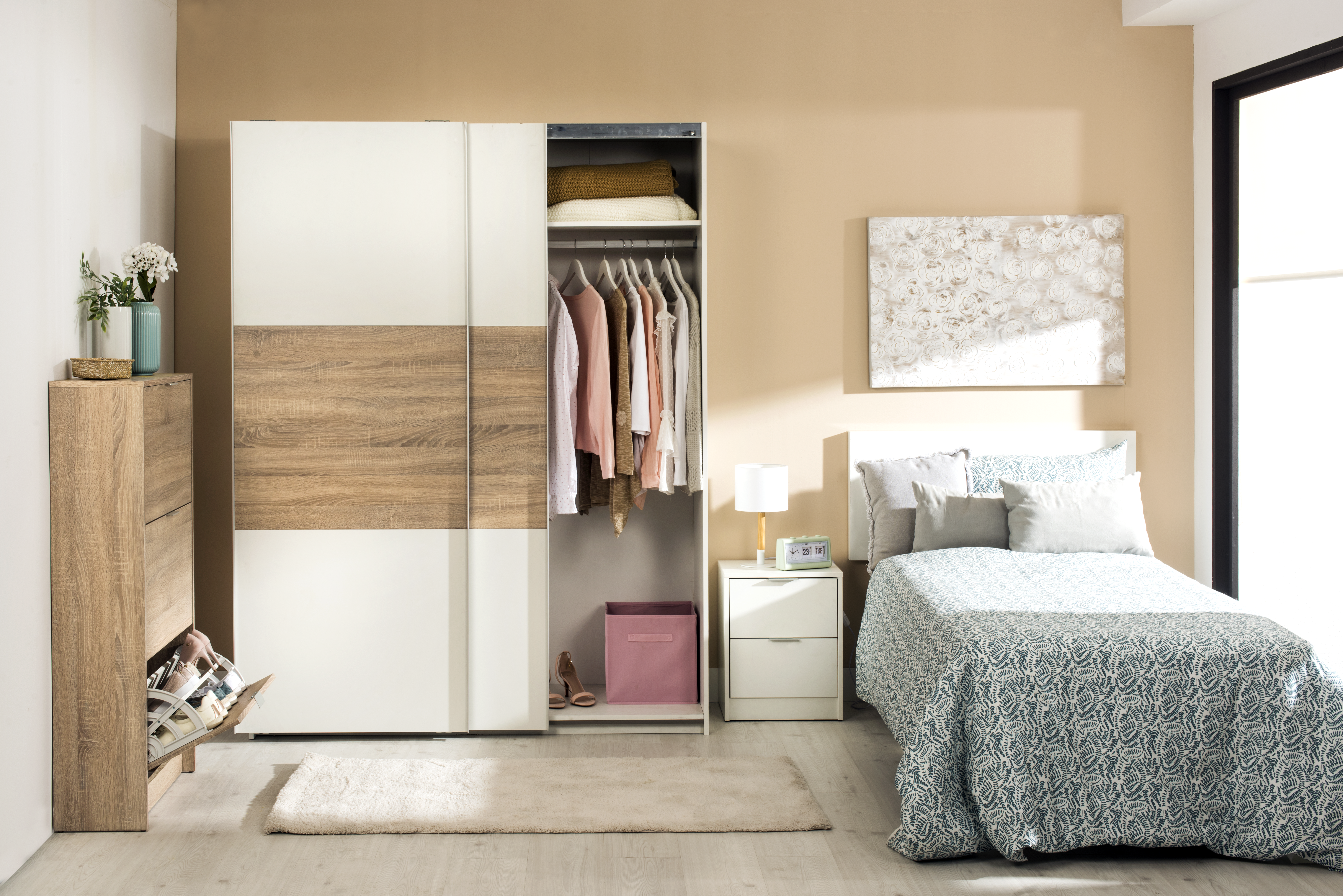 Roupeiro em kit ONE BRANCO/CAMBRIAN 2 PORTAS 200X180X60CM - 5