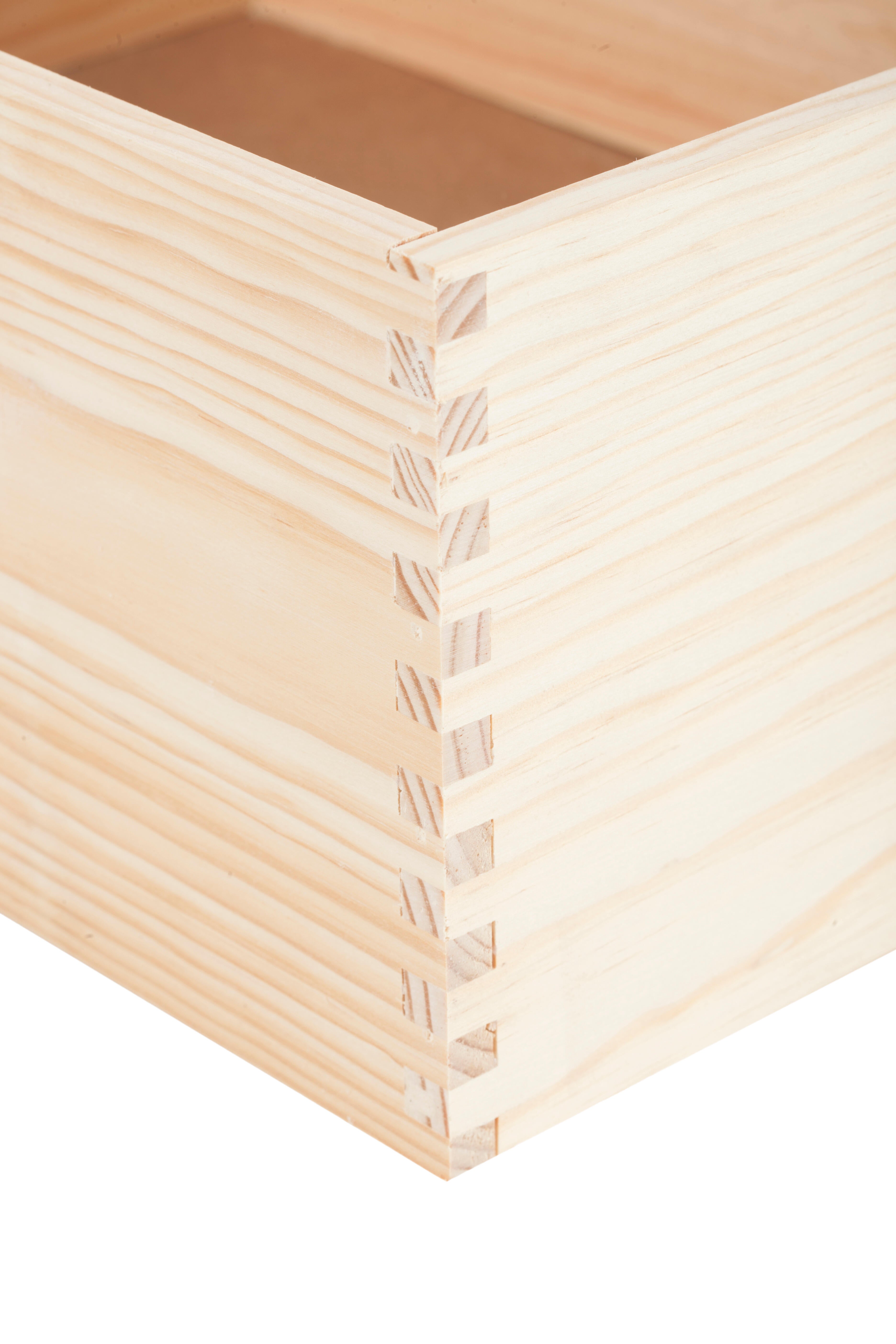 Caja de madera de 15x40x30 cm y capacidad de 18L - 4