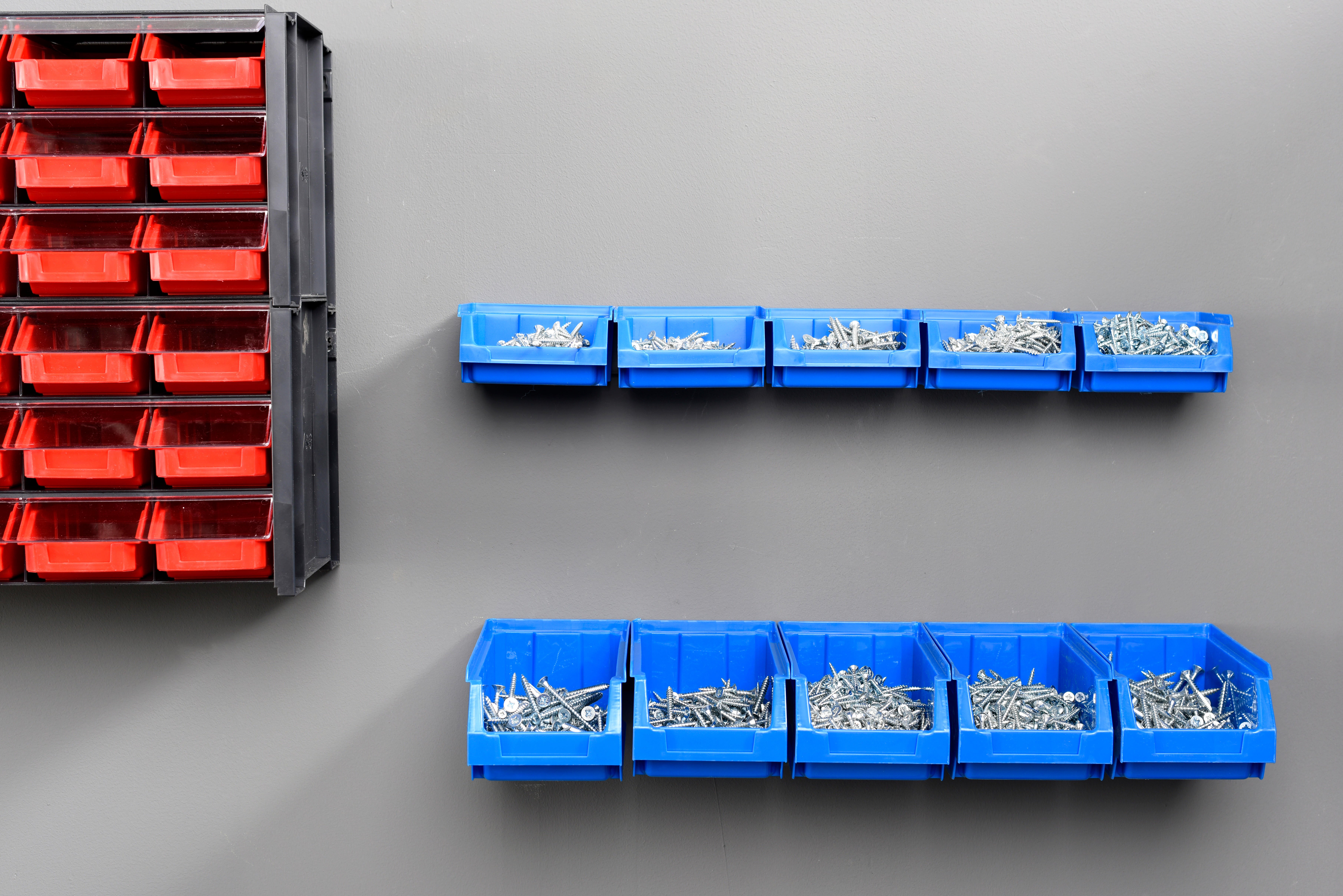 Gaveta de plástico 5 DIVISÕES AZUL 7.6X52X17CM - 9