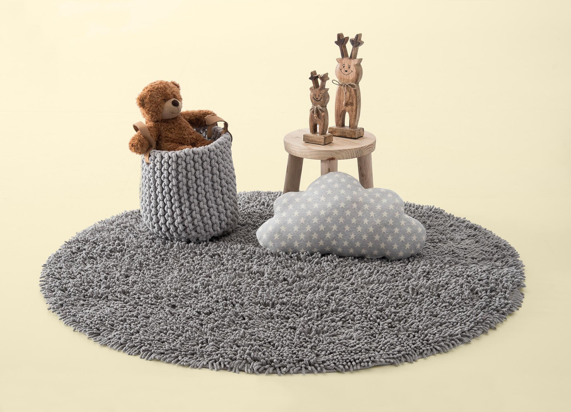 Cesto dobrável knit 30x30 cm cinza - 3