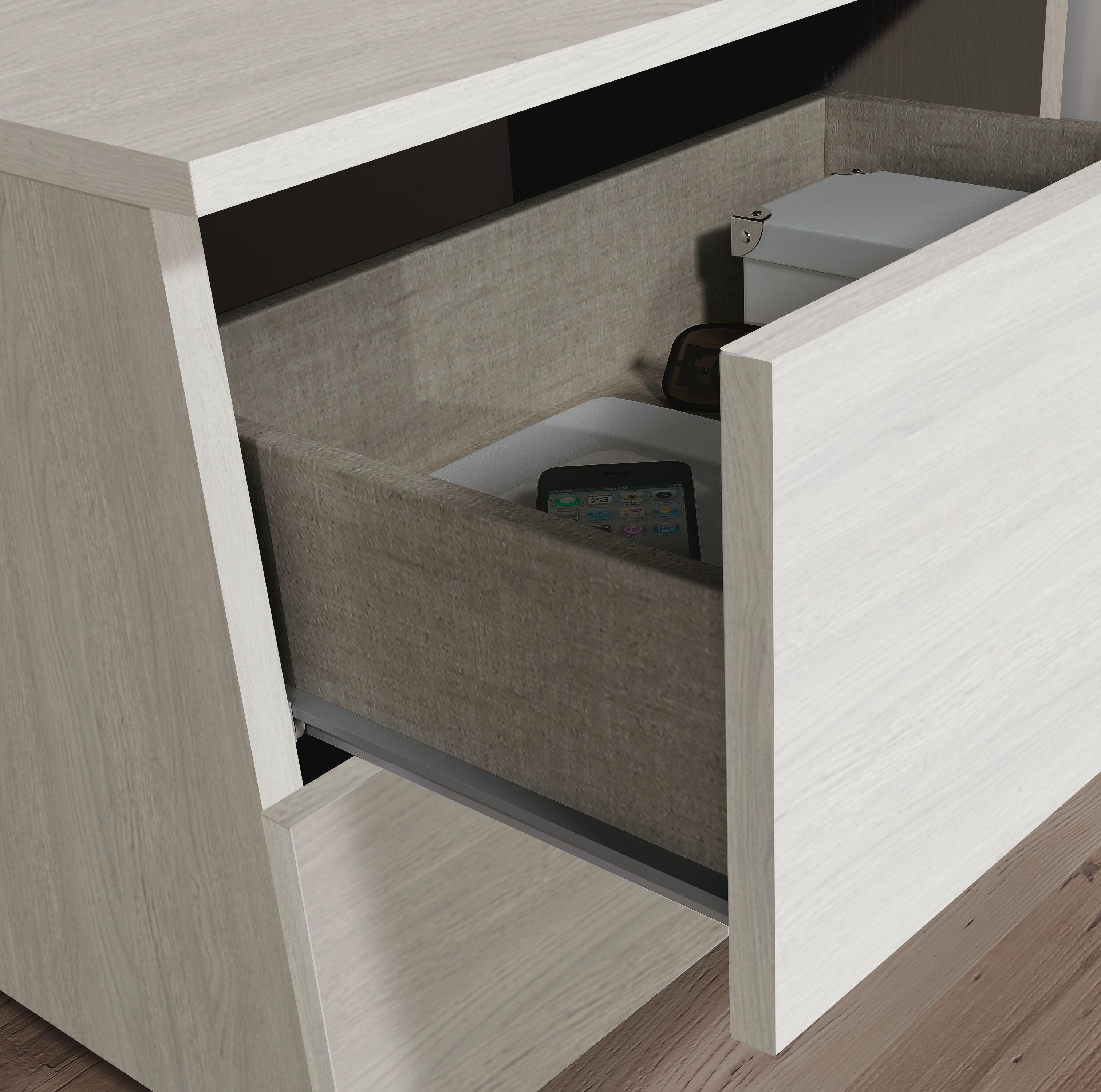 Cajonera KIT 2 cajones Serie Loft blanca brillo 49x50x34cm (altoxanchoxfondo cm) - 3