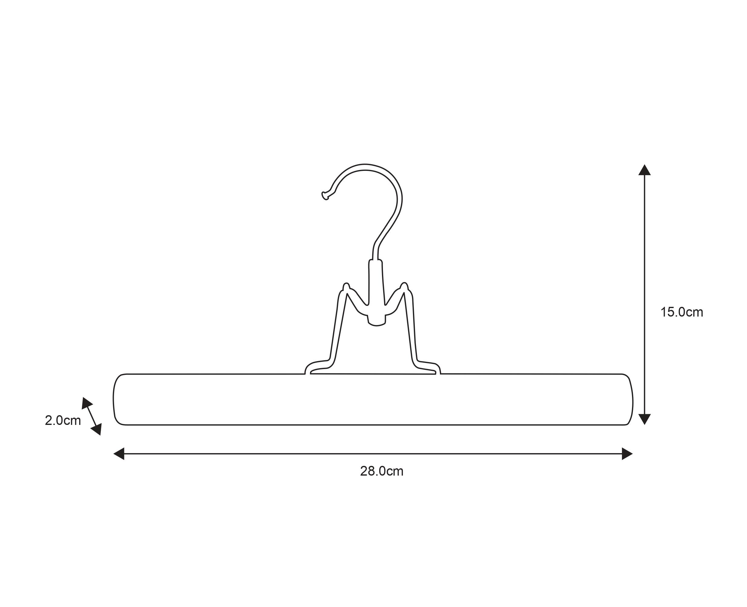 Cabide para calça e saia 28 cm madeira Spaceo - 10