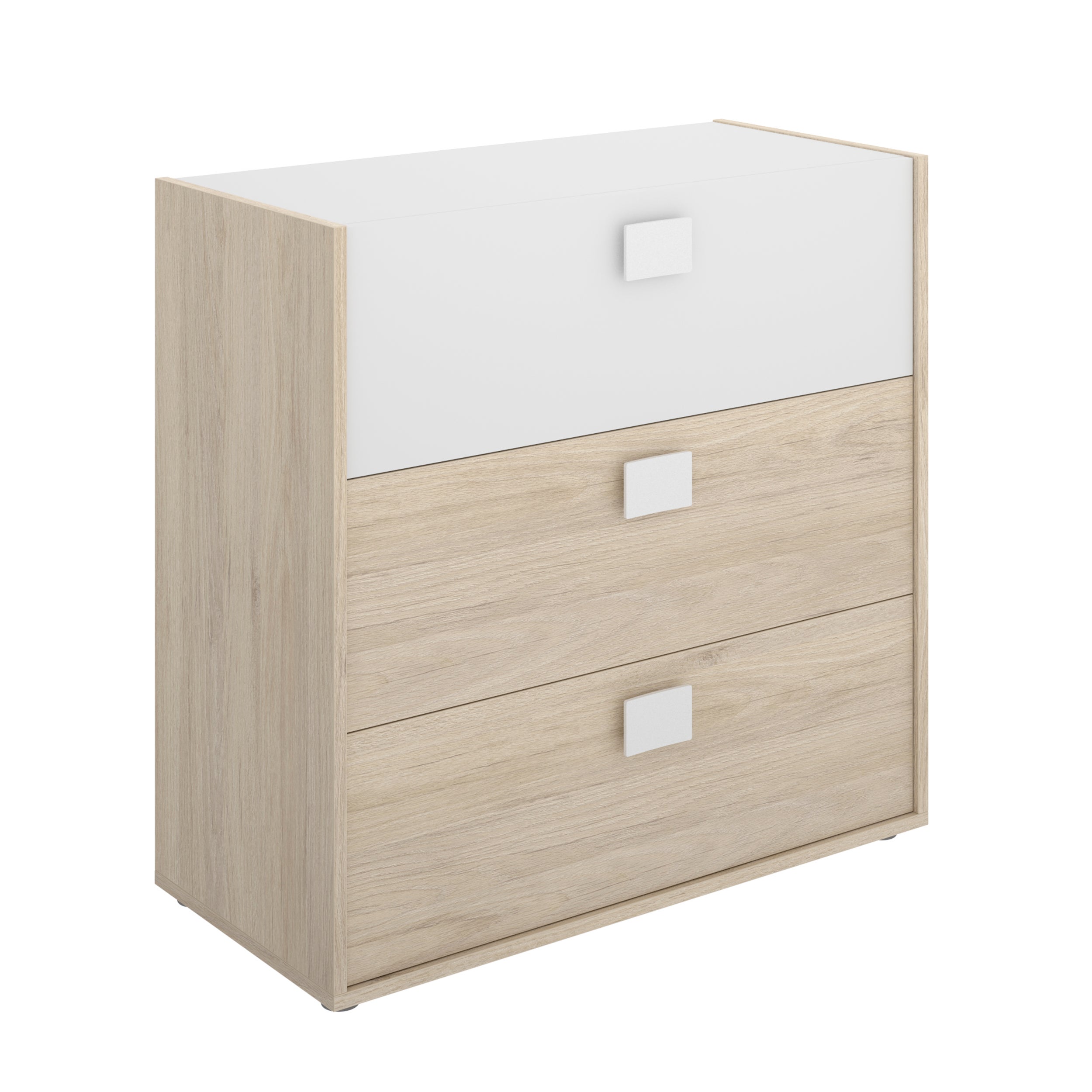 Cajonera kit de frente cerrado dabih con 3 cajón/es de 80x81x43 cm