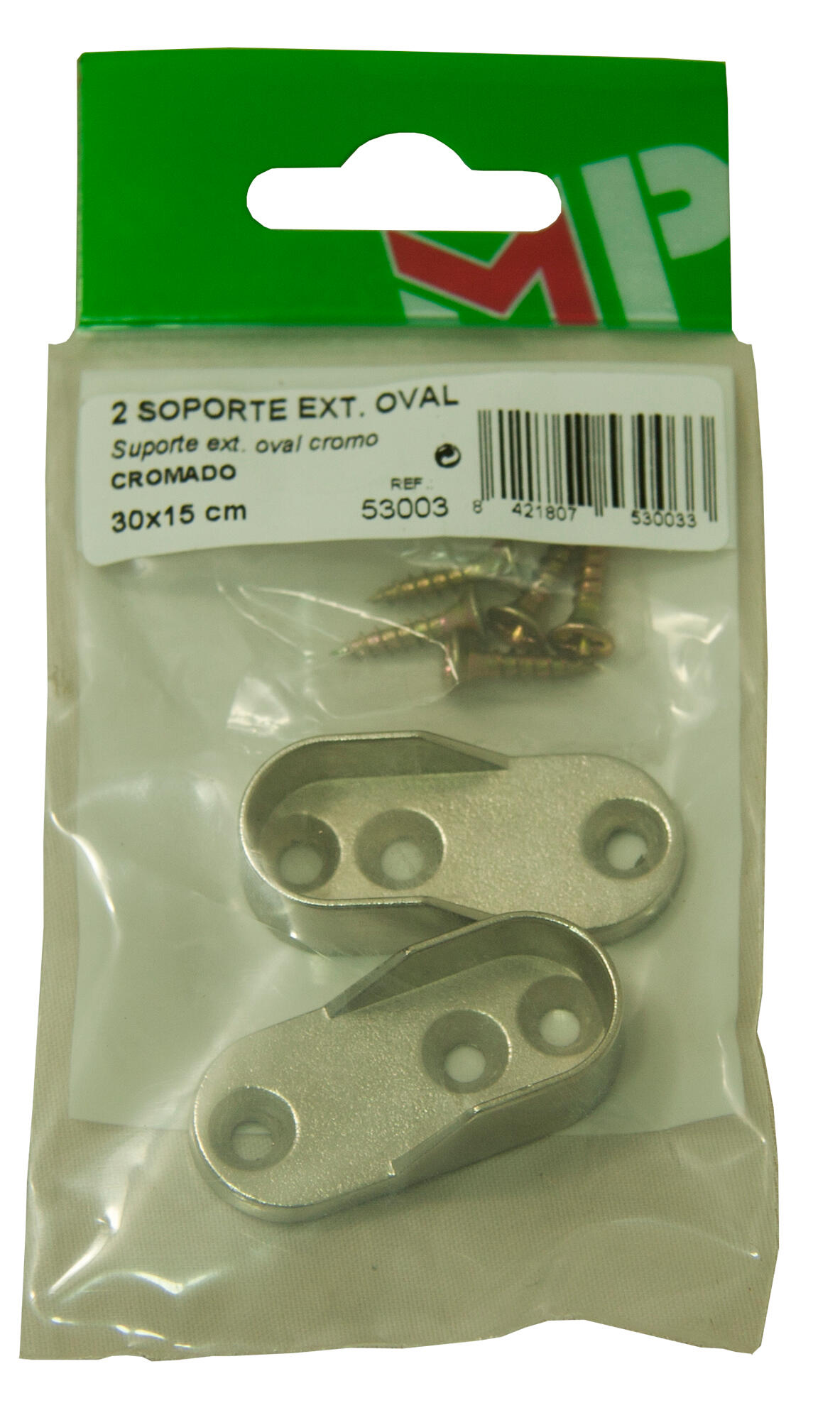 Suporte para varão de roupeiro lateral redondo 1,5 x 3 cm cinza M.Pascual - 7