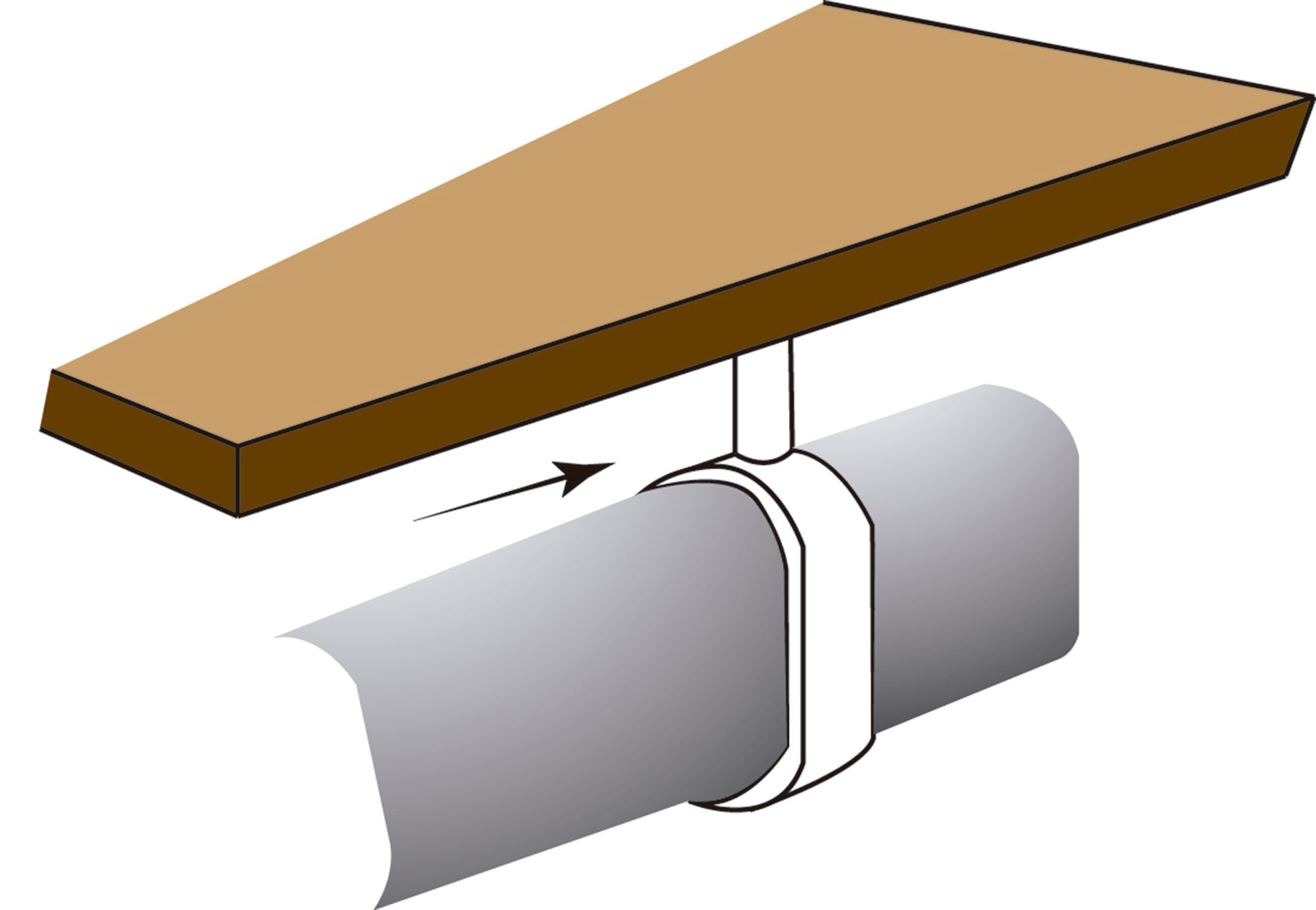 Suporte central OVAL CROMADO 30X15MM - 6