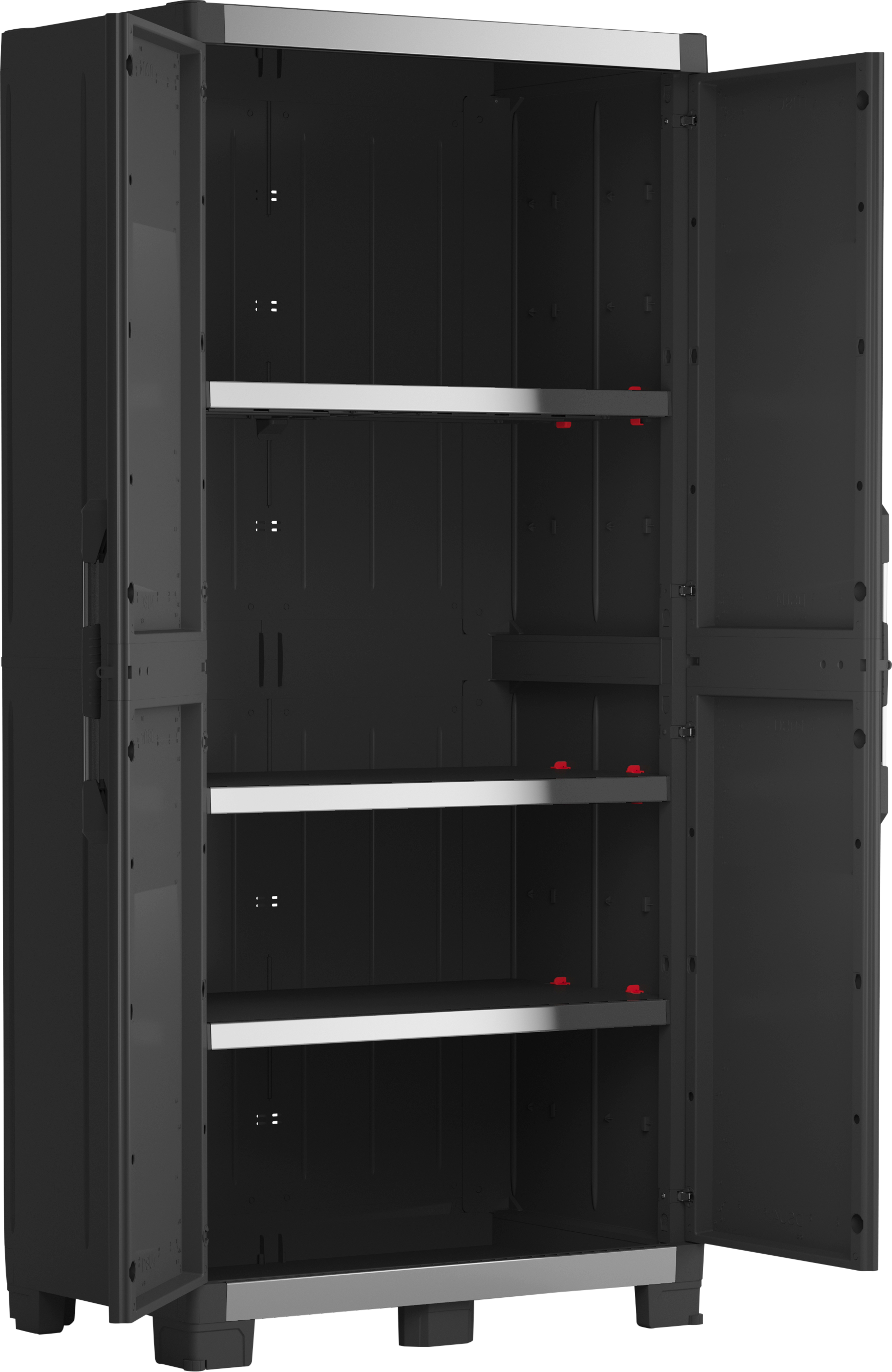 Armário em PVC alto interior preto 2 portas 188x89x54 cm Pro XL - 3