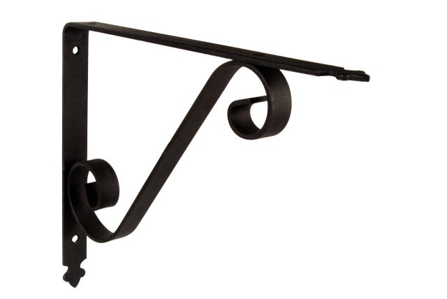 Suporte para prateleira aço forjado preto 20x25 cm 15 kg