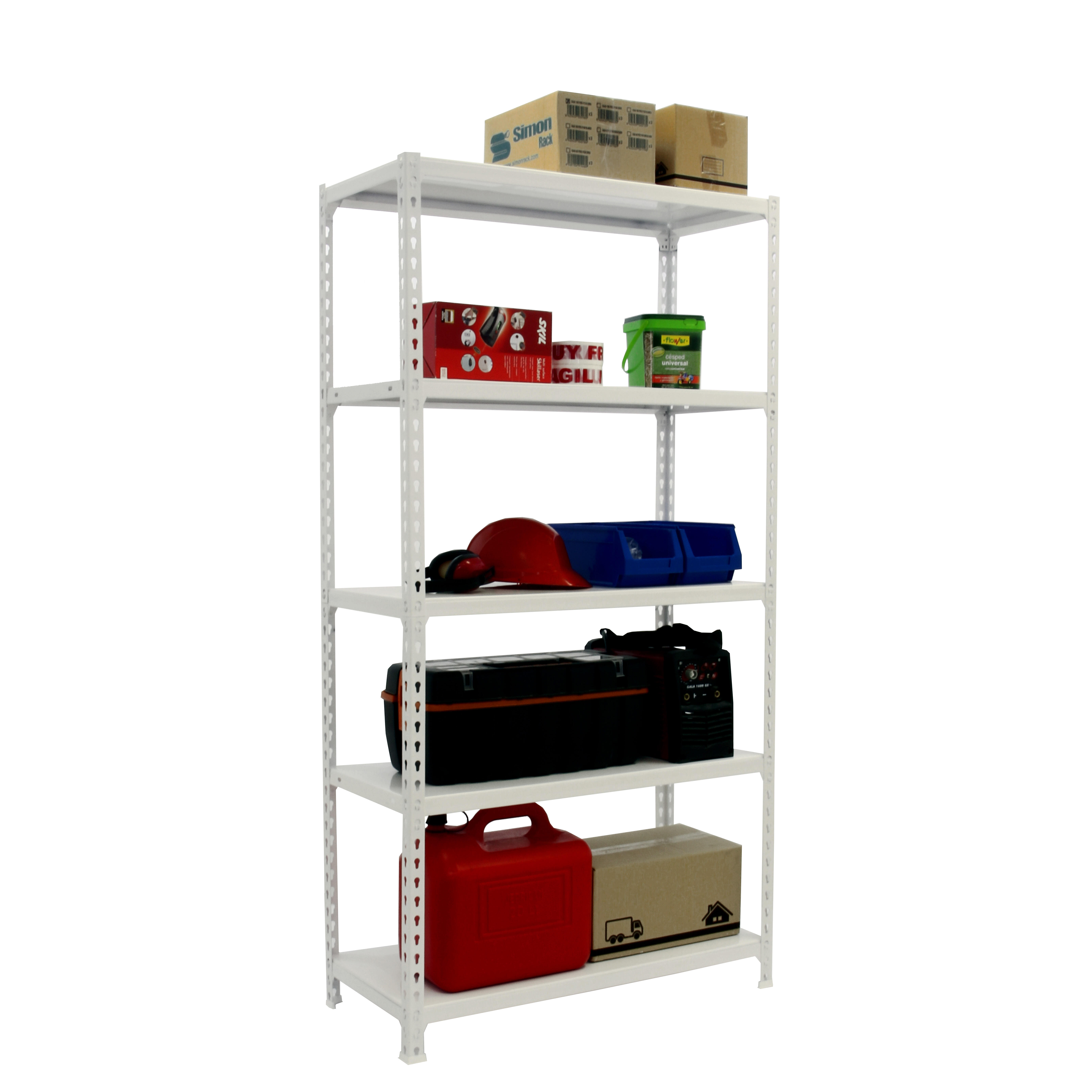 Estanteria sin tornillos simonclik blanca plus 5/50