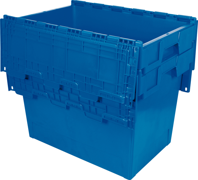 EURO CAJA  azul con tapa de 44x60x40 cm 75L