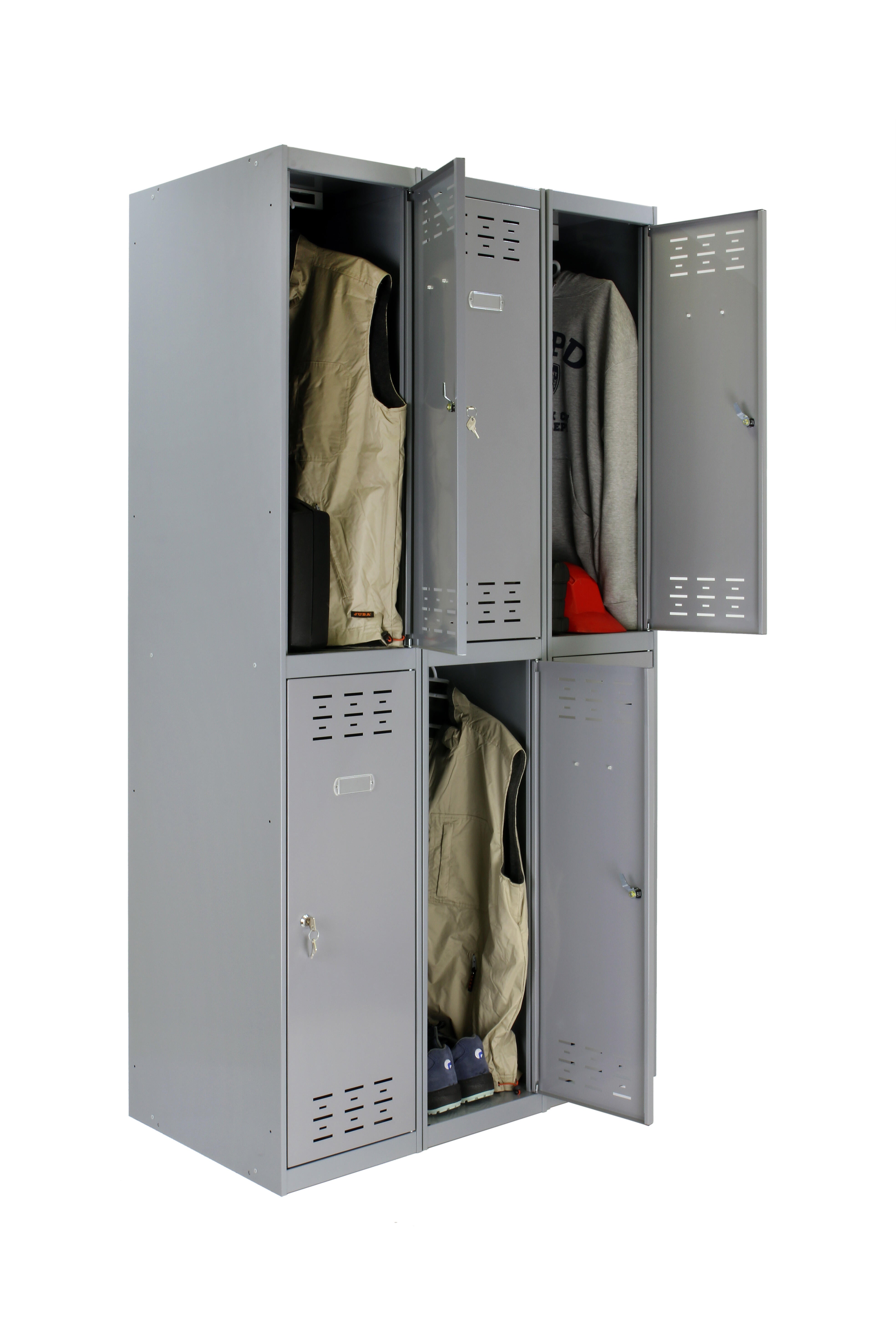 Cacífo aço com 6 portas 90 x 50 x 180 cm cinza Simonrack - 3