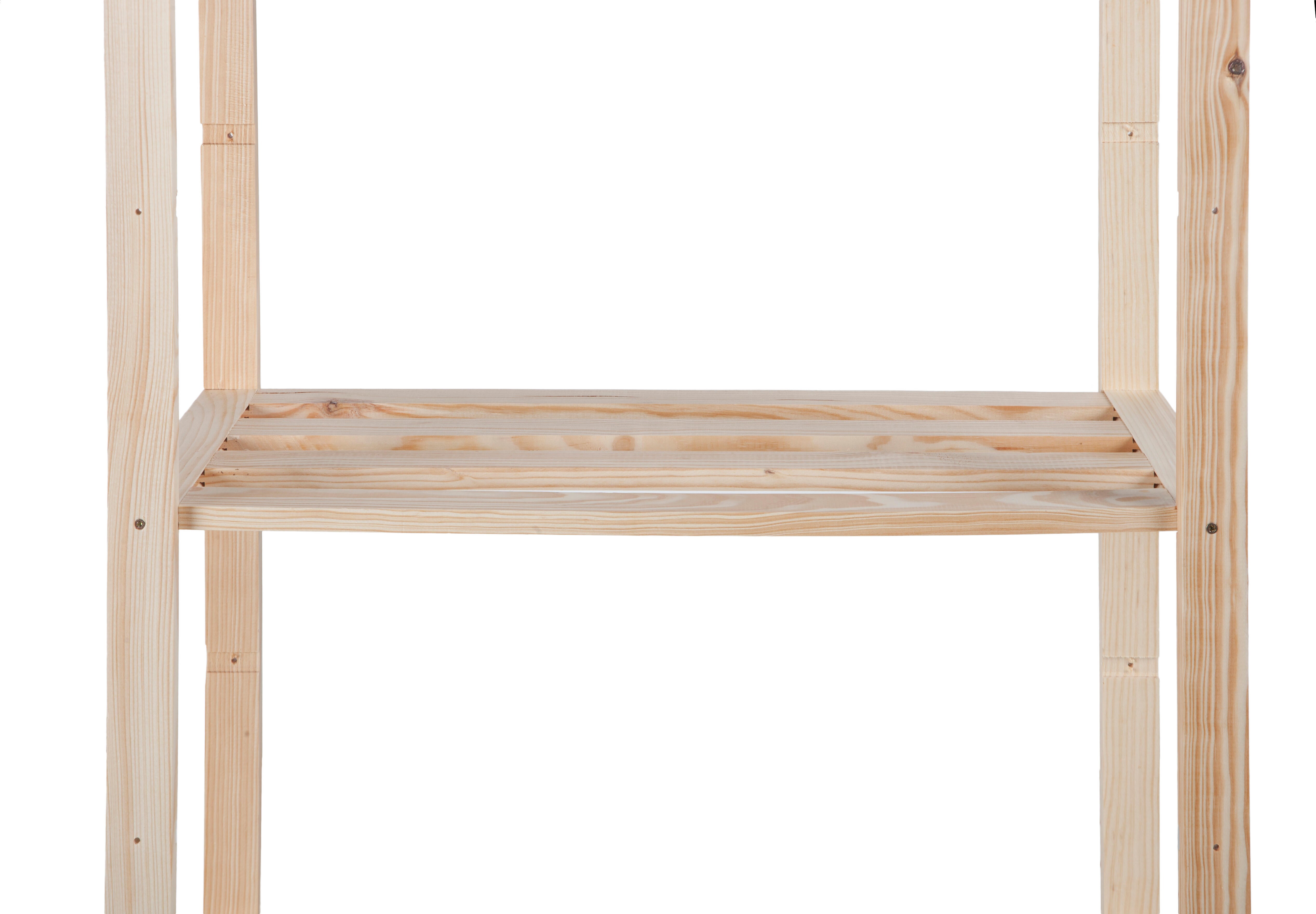 Estante de pinho 5 prateleiras 70x30x170 cm 30 kg - 6