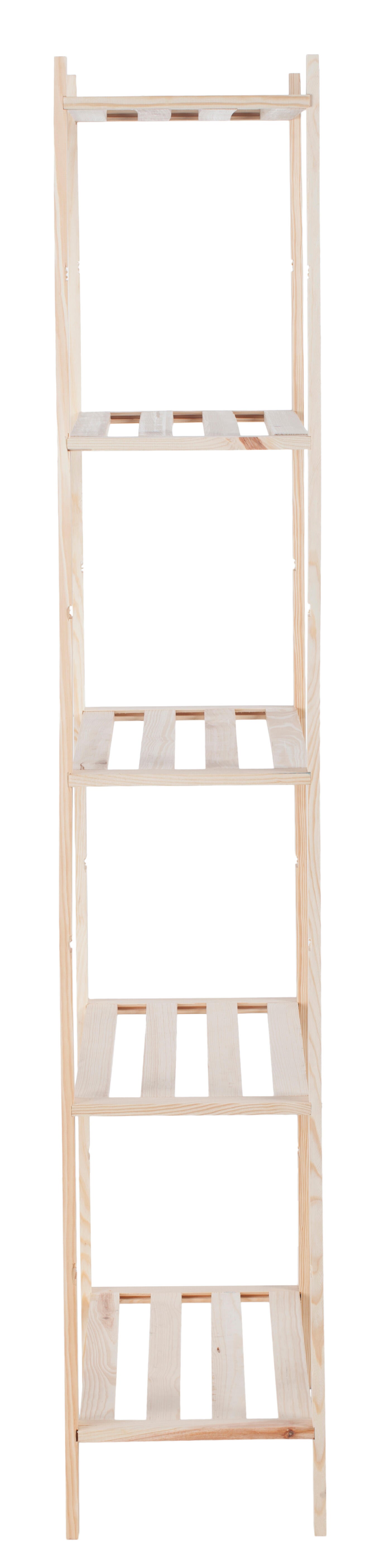 Estante de pinho 5 prateleiras 70x30x170 cm 30 kg - 5