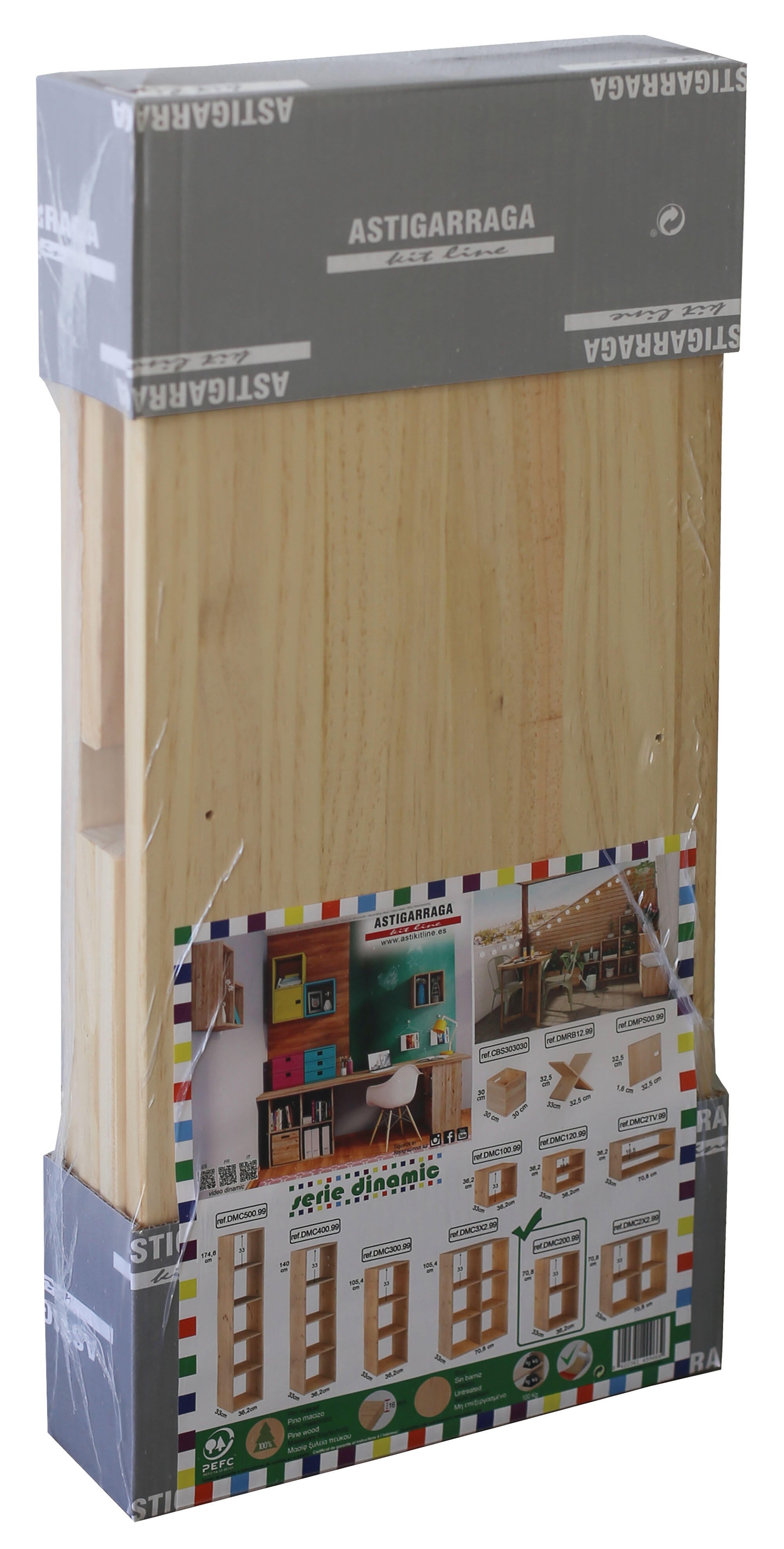 Estante de madeira DINAMIC 70X36X33CM - 4