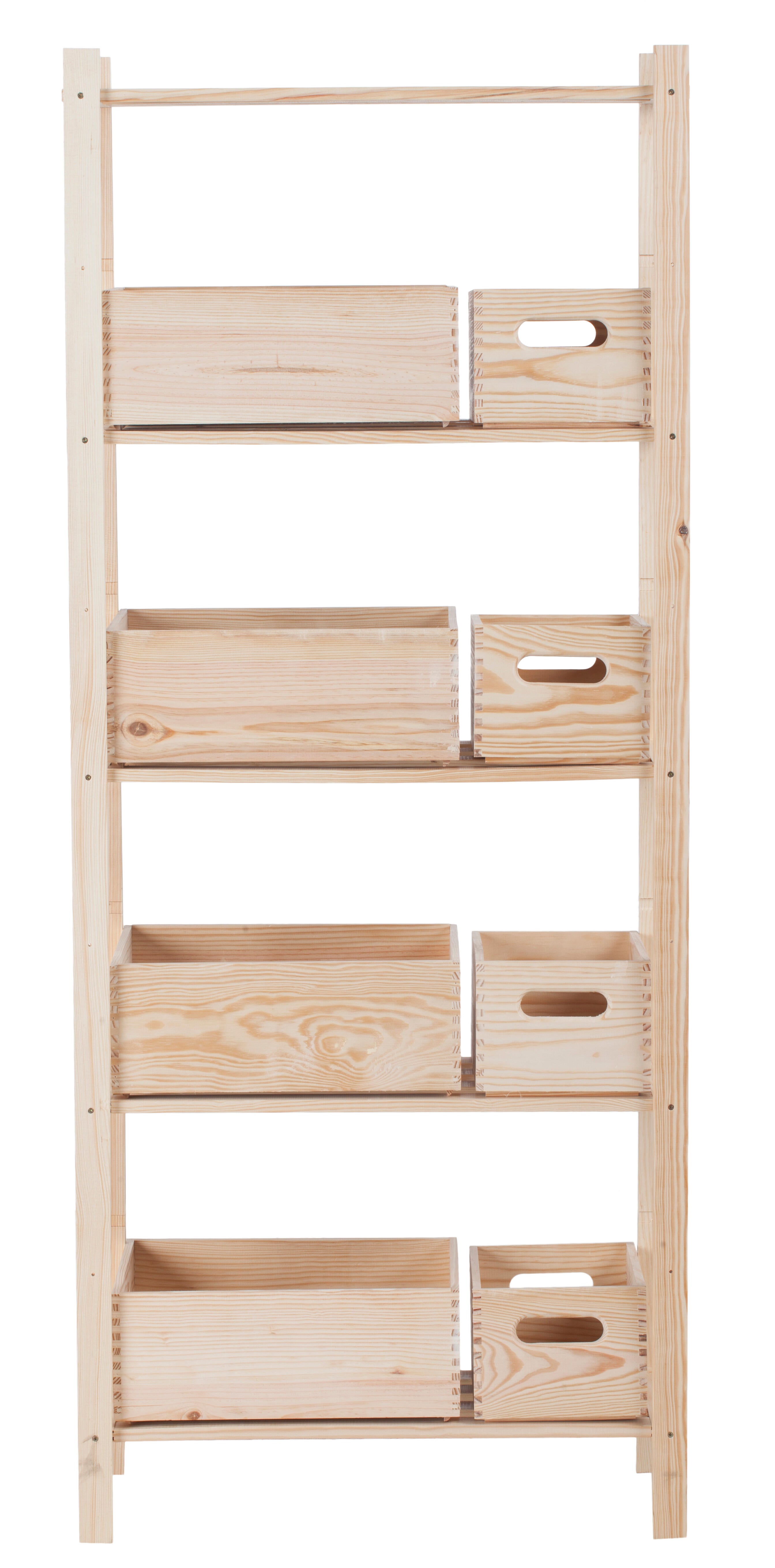 Estante de pinho 5 prateleiras 70x30x170 cm 30 kg - 3