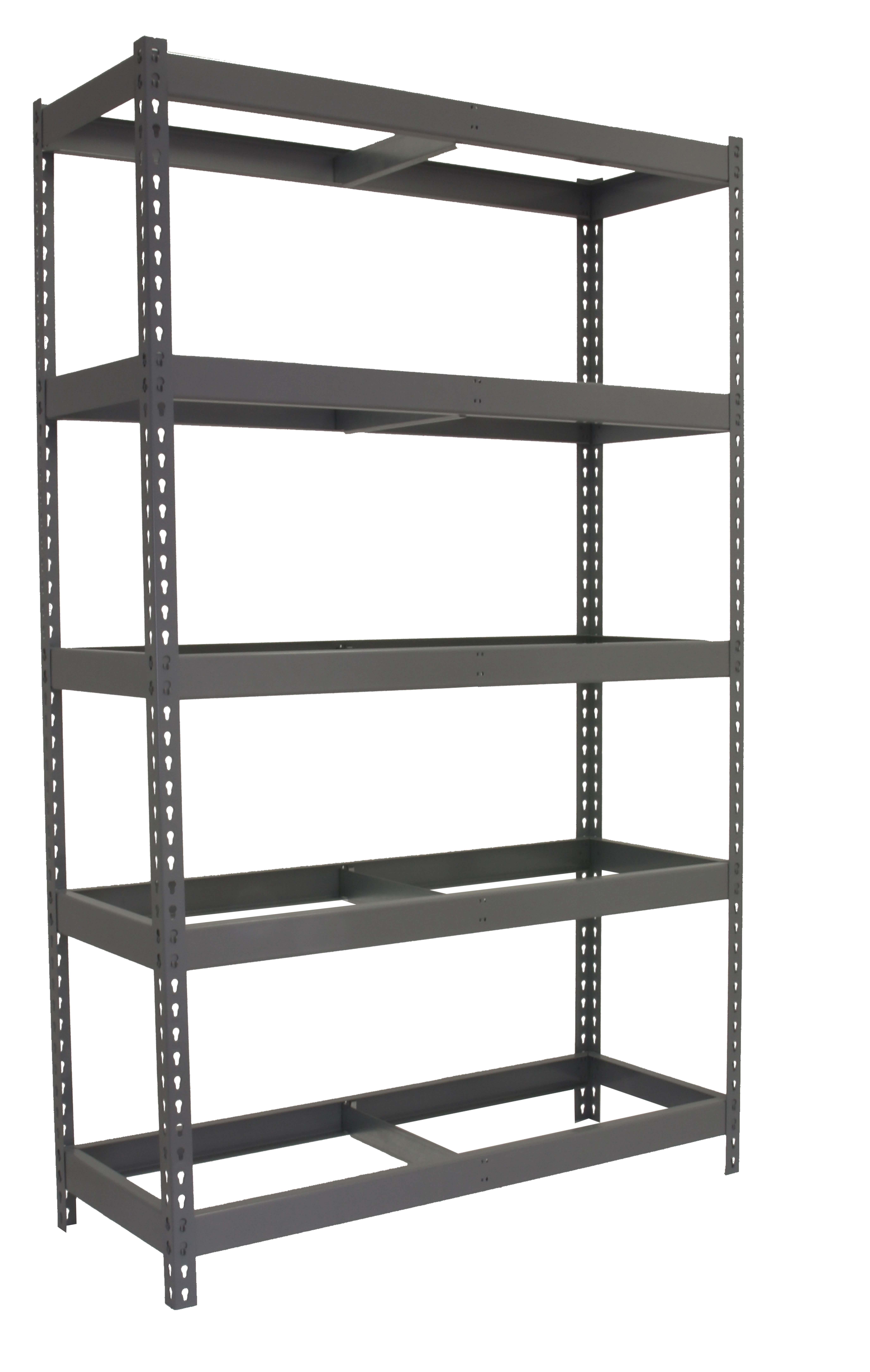 Estante metálica cinzento com 5 prateleiras 200x120x60 cm 400 kg Ecoforte Simonrack - 3