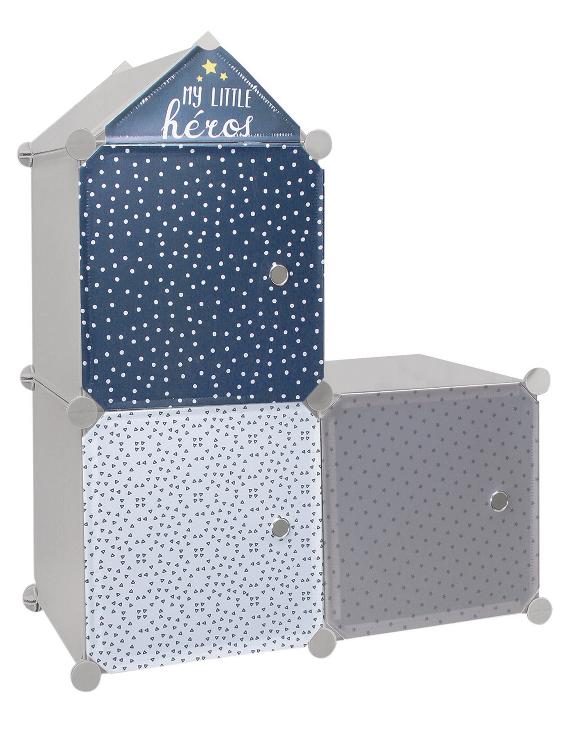 Estante 3 cubos preto 110x34x32 cm Têtê - 6