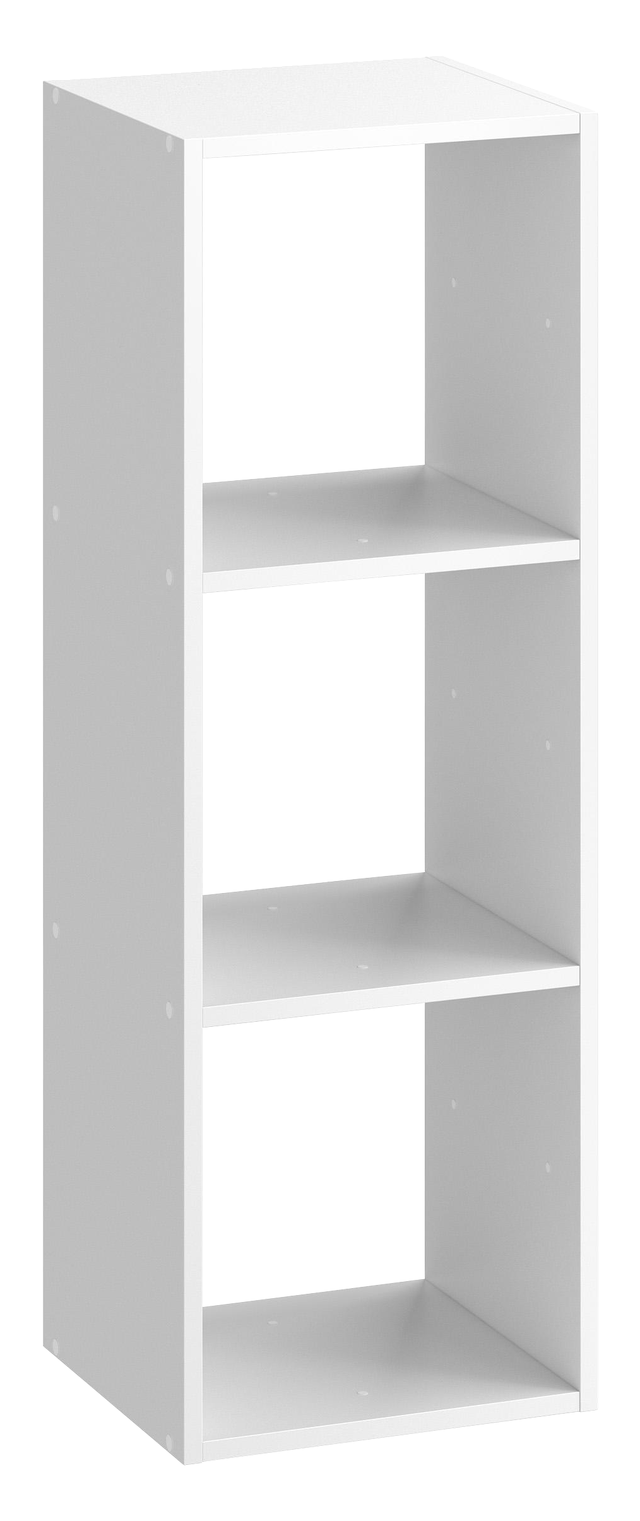 Estante cubo 3x1 branco 104,9x36x31,7 cm Spaceo Kub