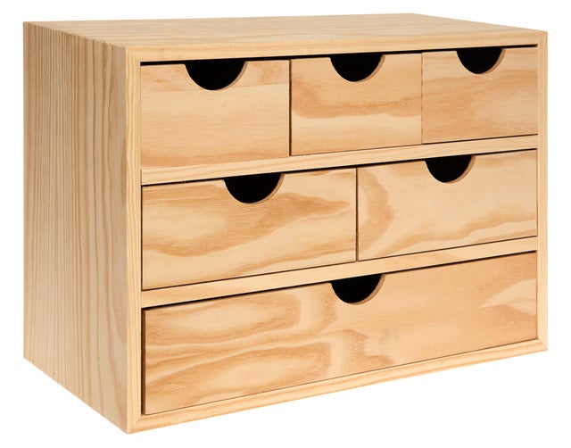 Cajonera de madera  de 28x40x20cm y capacidad l