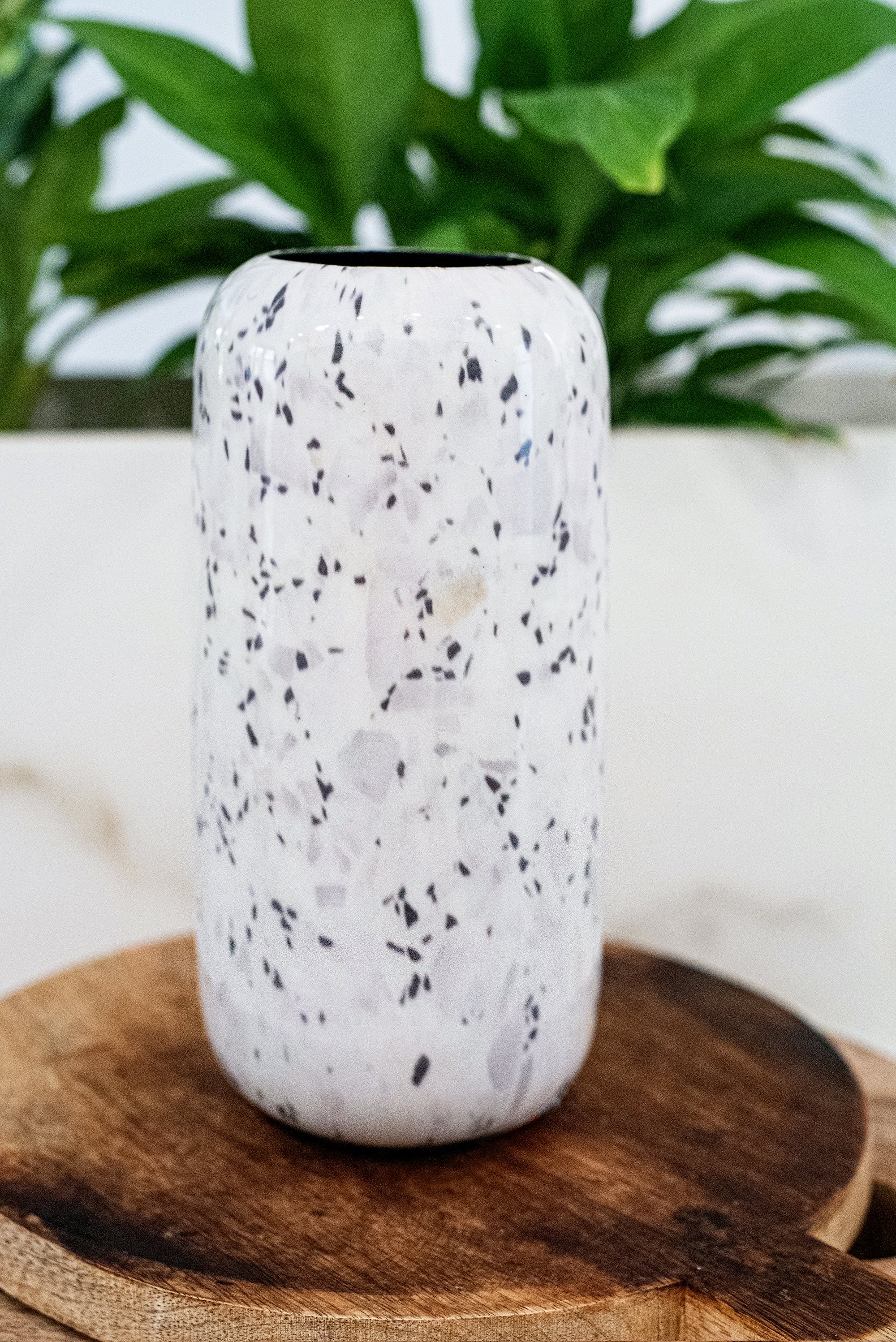 Jarrón resina CAPSULA blanco 7.5x17 cm - 3