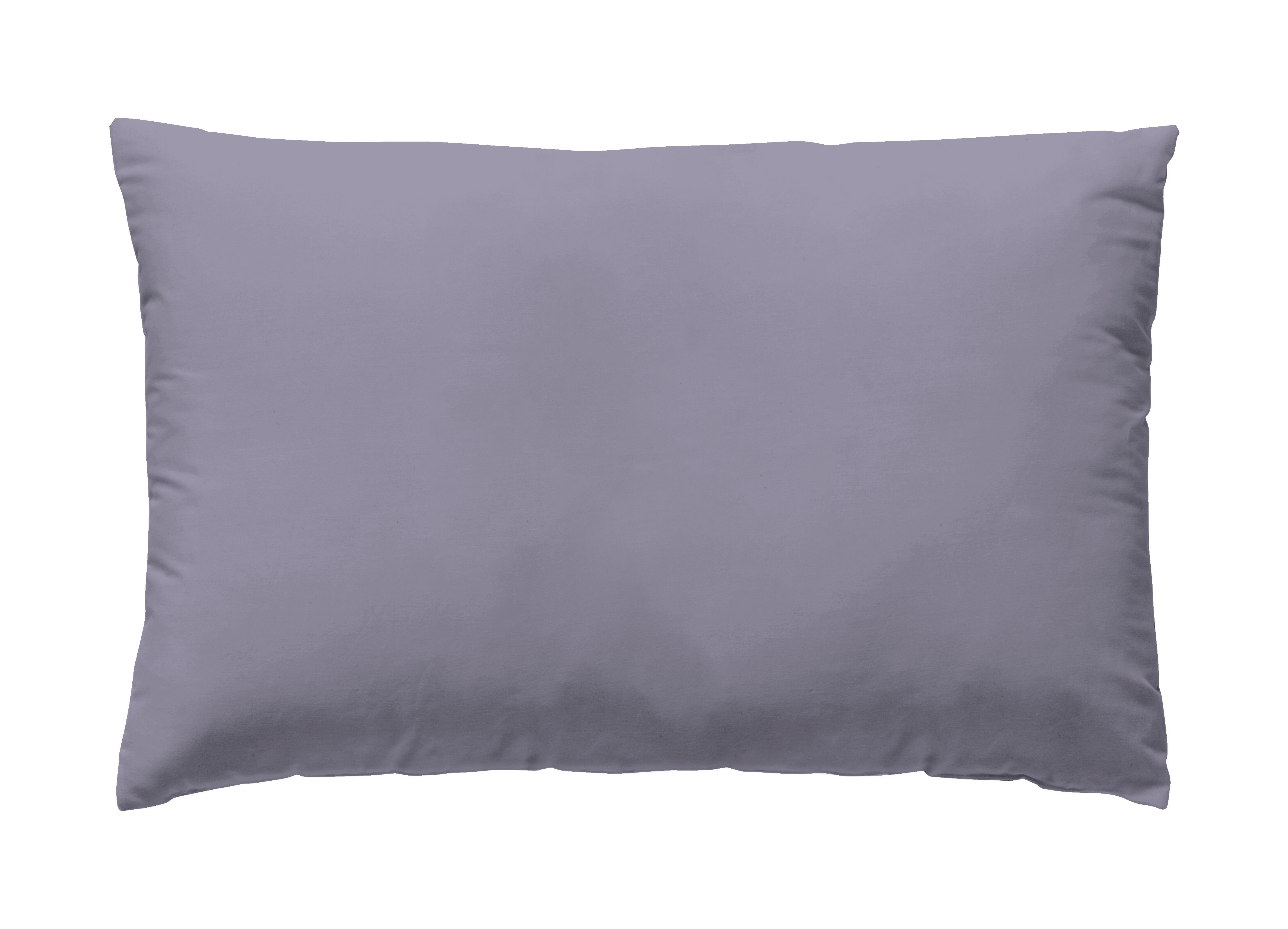 Funda de almohada wash garment algodón 200 hilos lavanda 50 x 95 cm