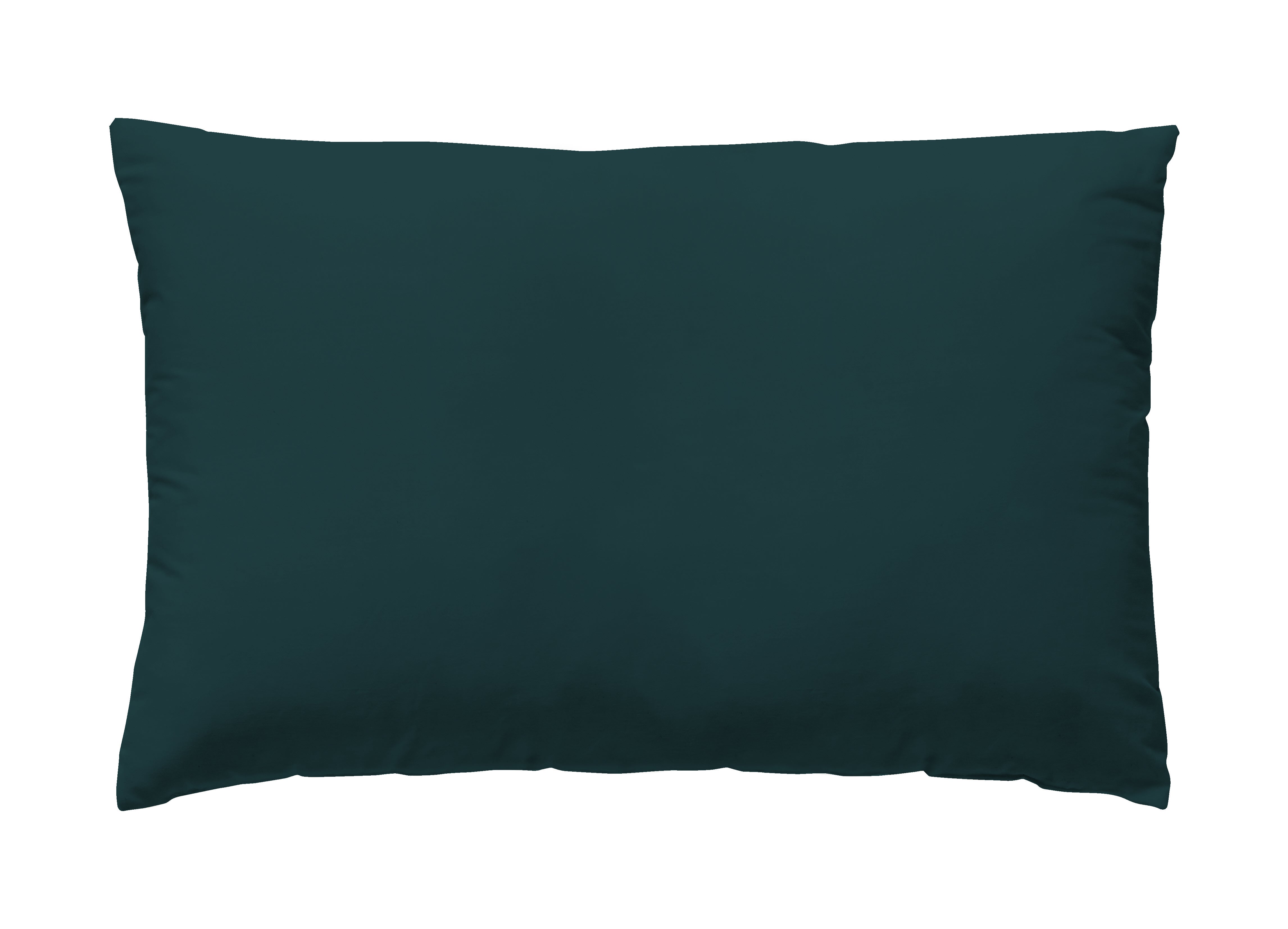 Funda de almohada wash grament algodón 200 hilos verde teal 45 x 110 cm