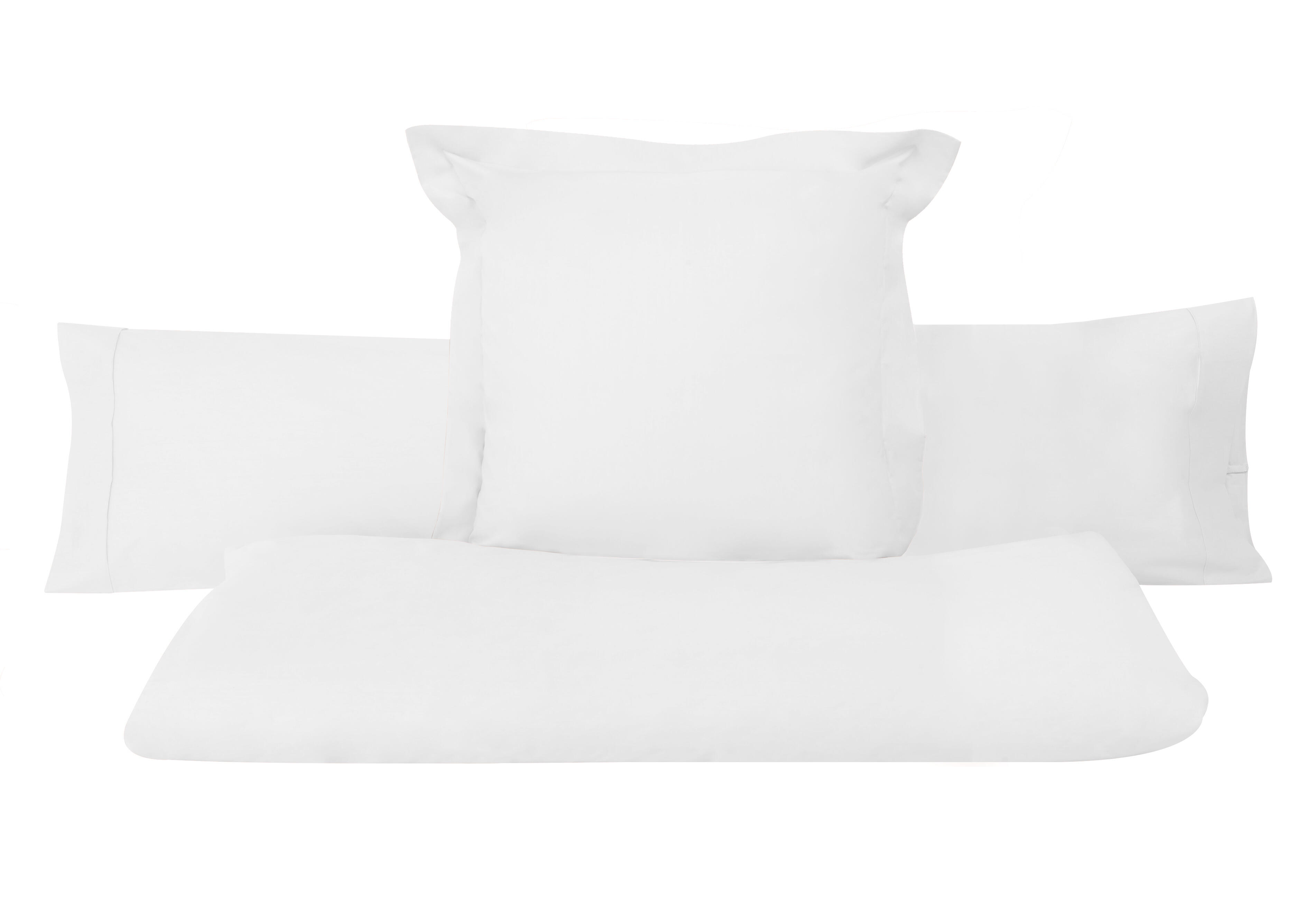 Sábana encimera Esencial algodón 144 hilos blanco para cama de 135 cm - 2