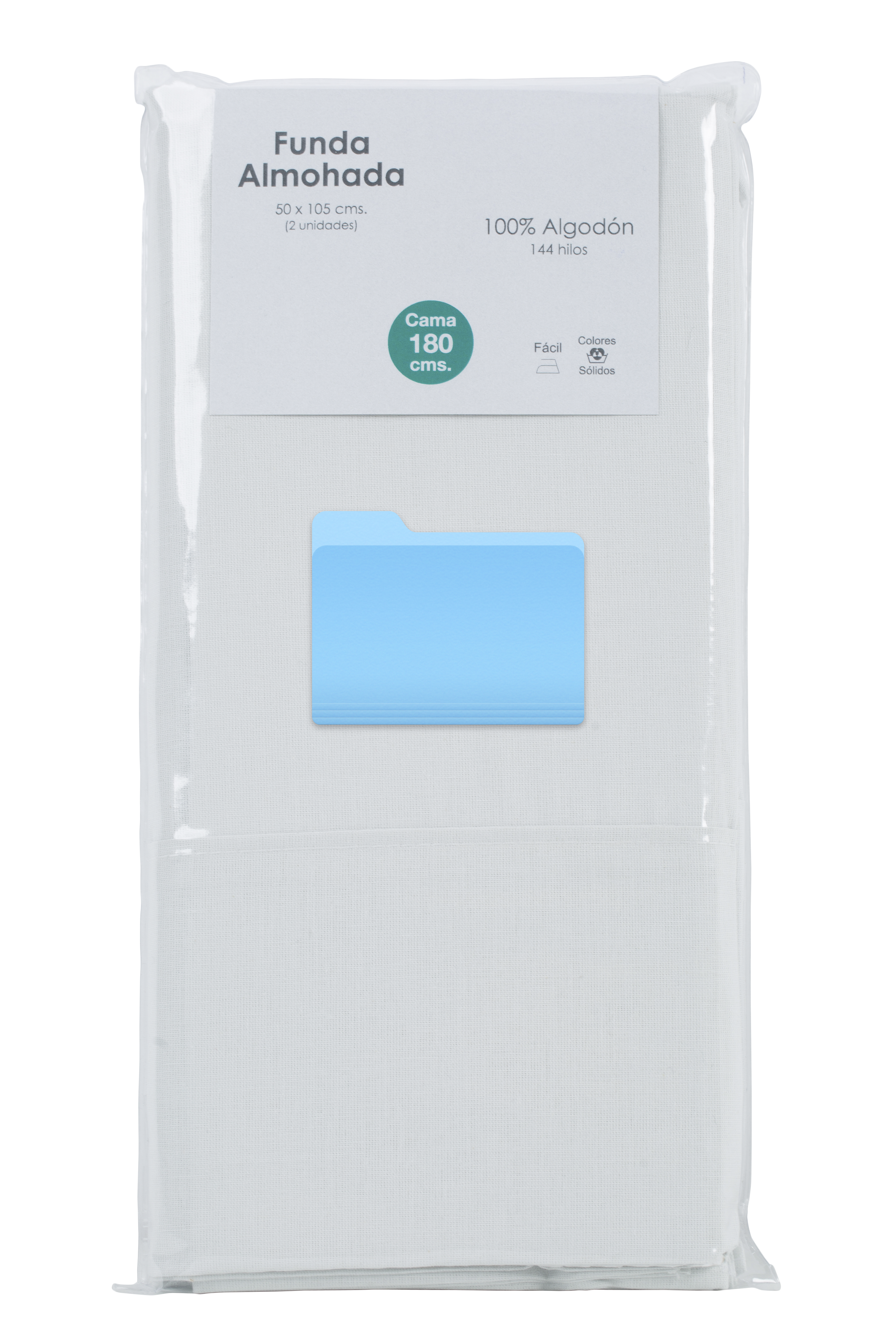 Funda de almohada de algodón 144 hilos gris para cama de 180 cm - 4