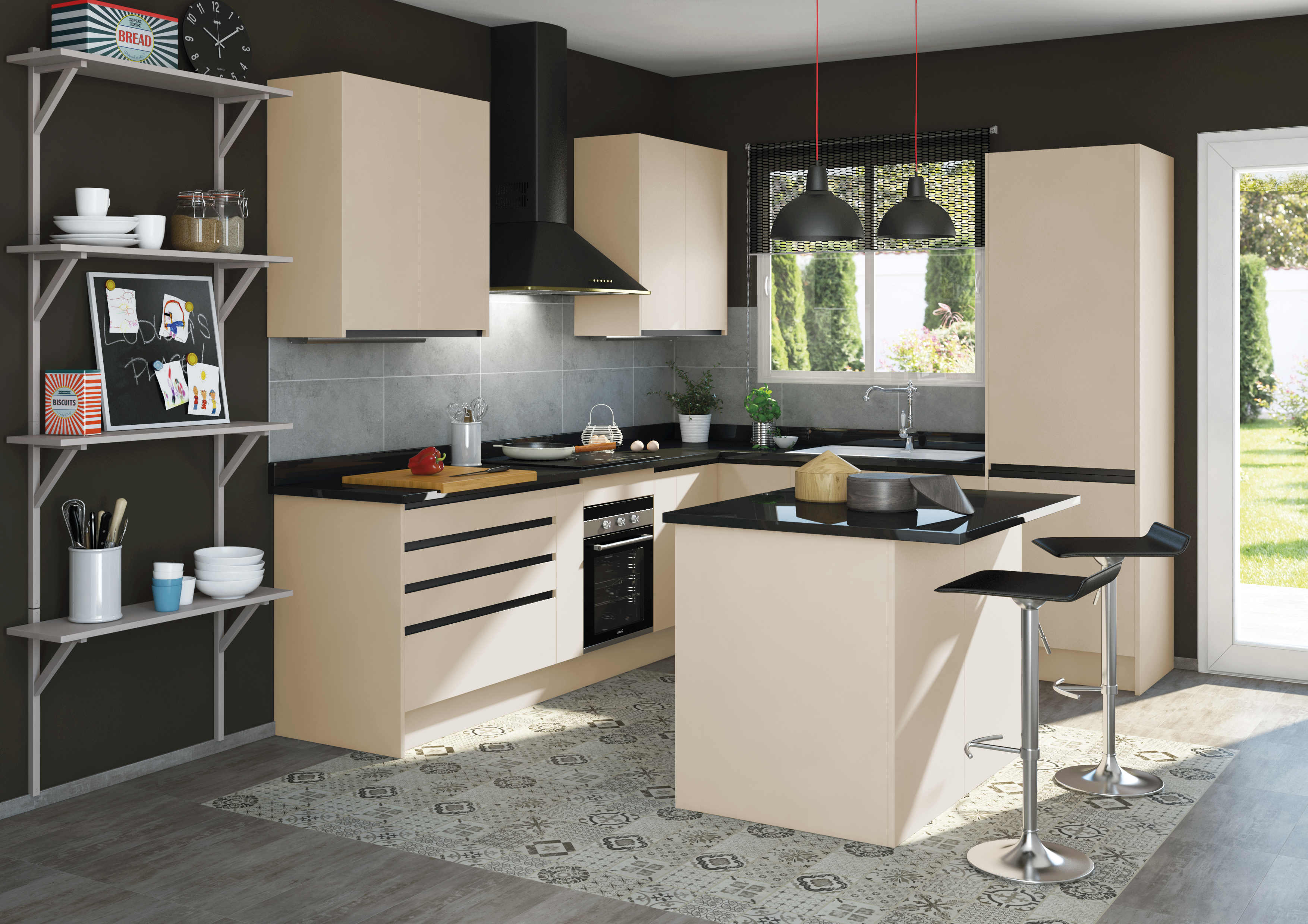 Costado para mueble de cocina Milos topo mate H 102.4 x L 37 cm - 5