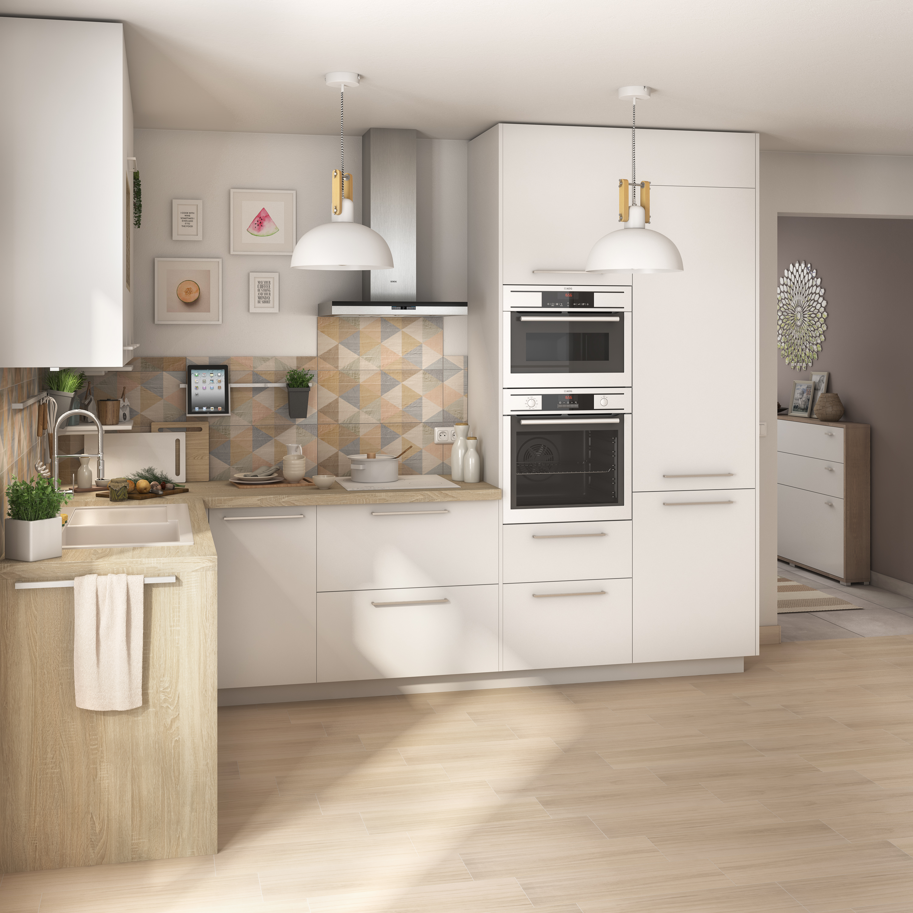 Frente gaveta de cozinha Delinia Sofia 79.7x38.4cm branco mate - 8