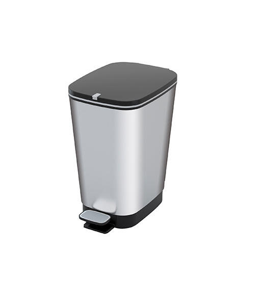 Balde de lixo com pedal Chic Bin 25l cinza