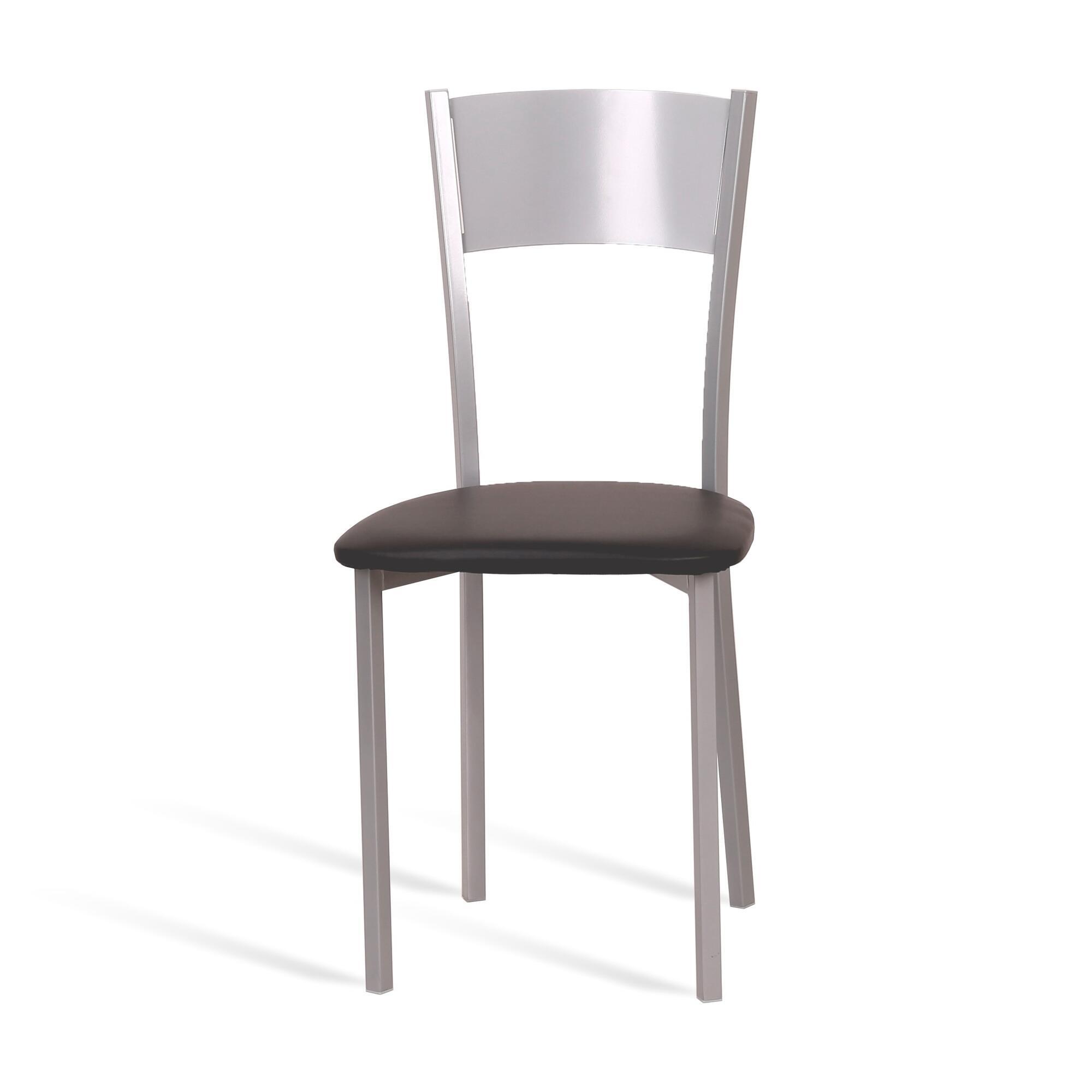 Silla de cocina portus vainilla asiento negro