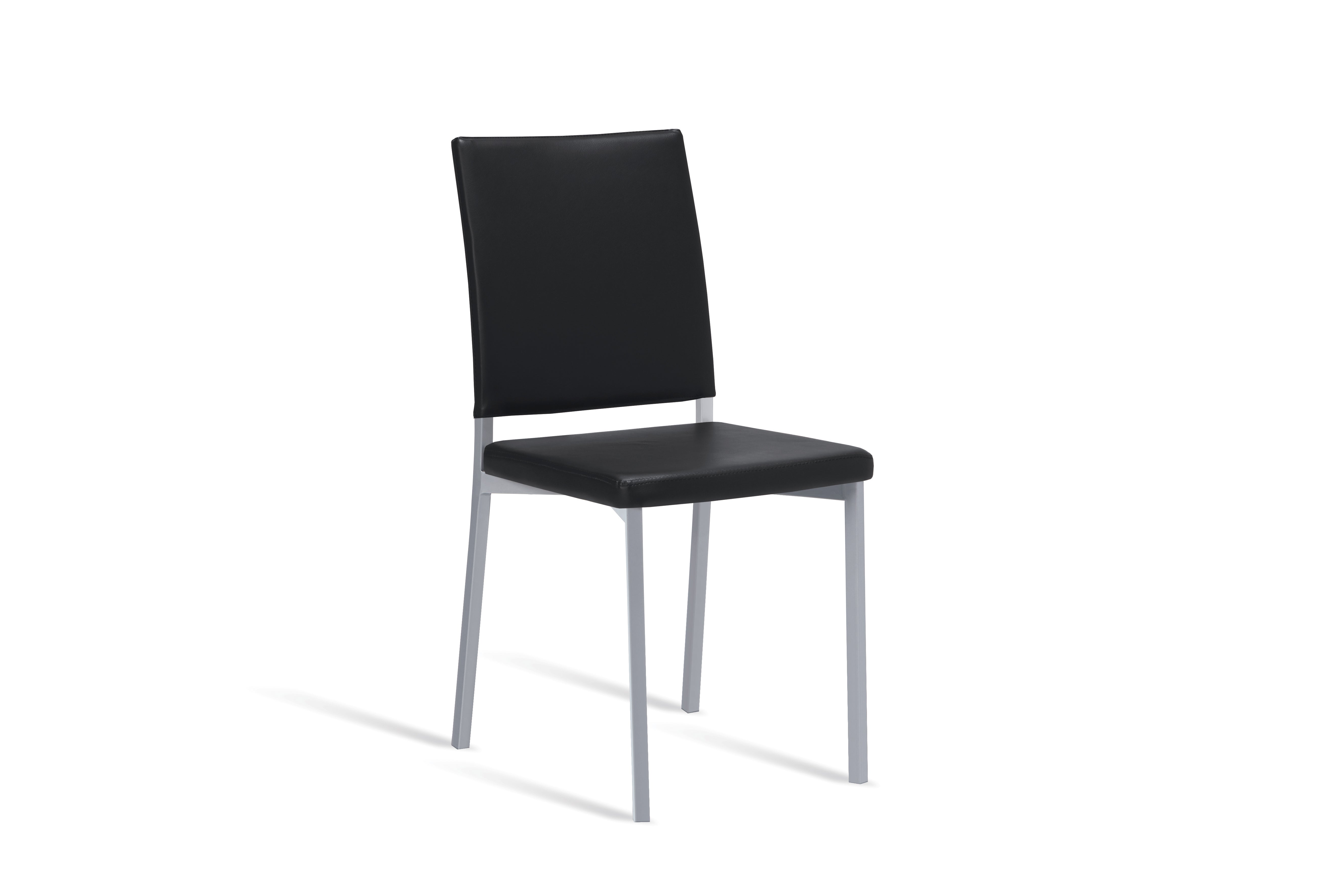 Silla de cocina portus canela asiento y respaldo negro