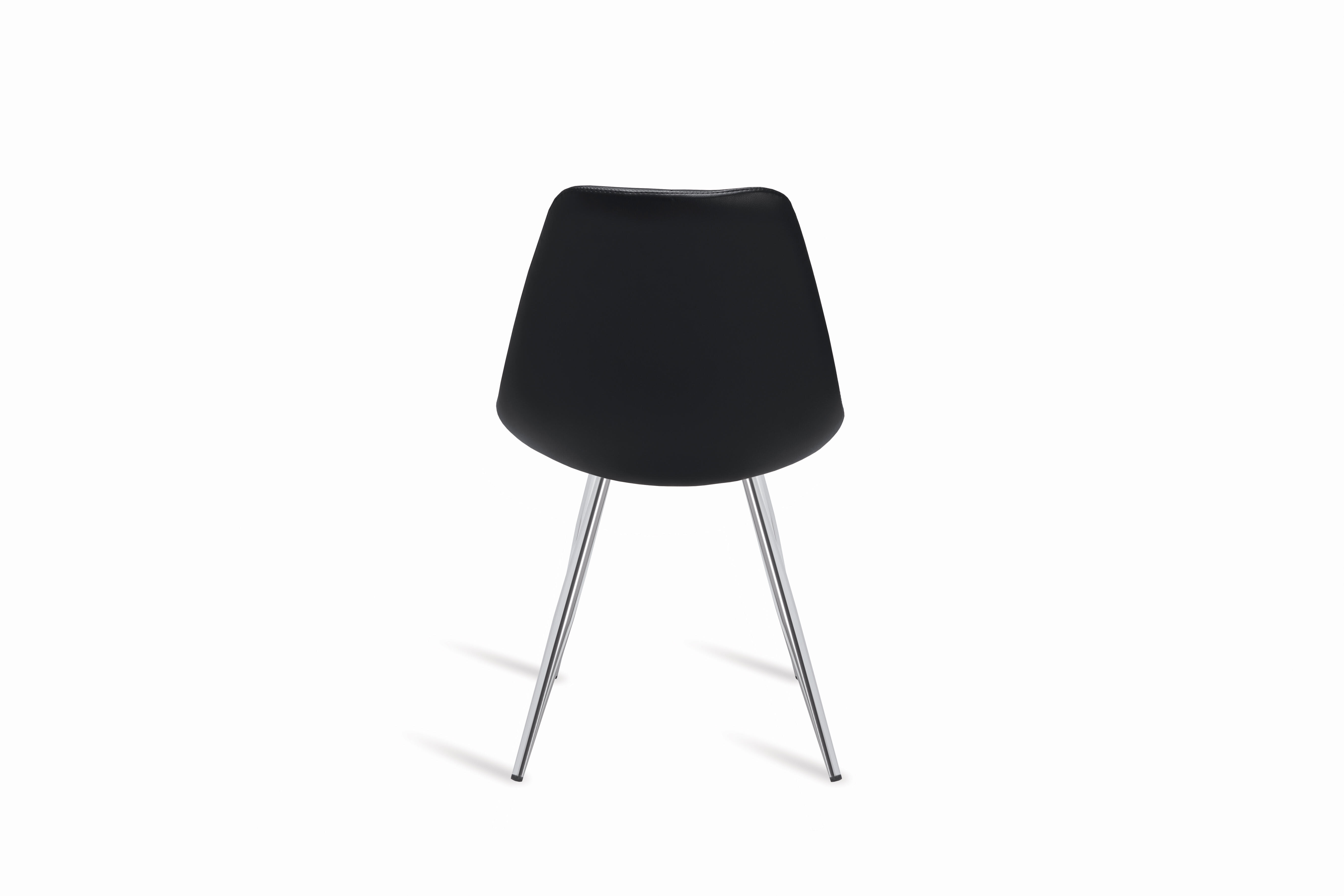Silla de cocina portus pluma asiento negro