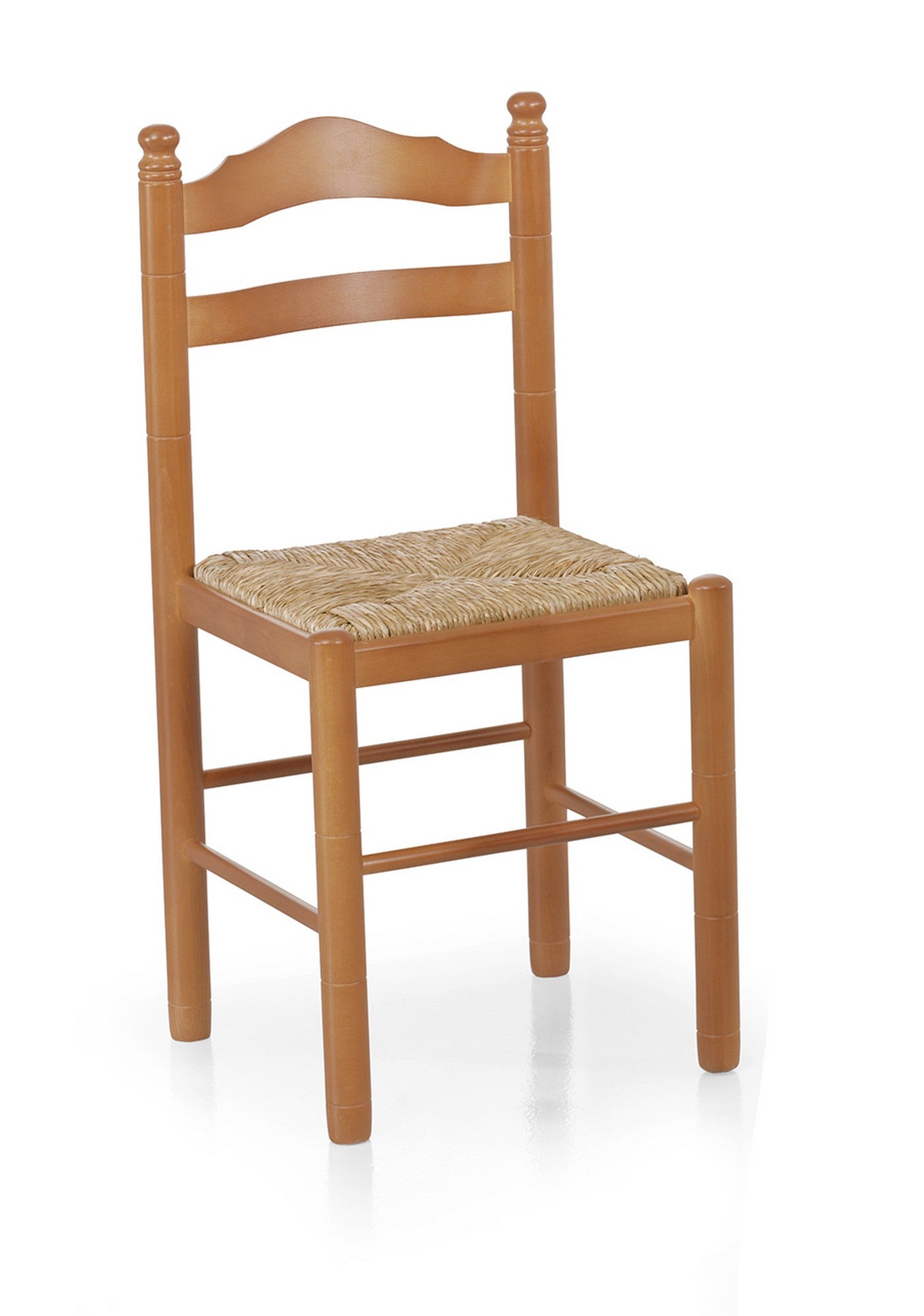 Silla monica barnizado cerezo asiento anea natural