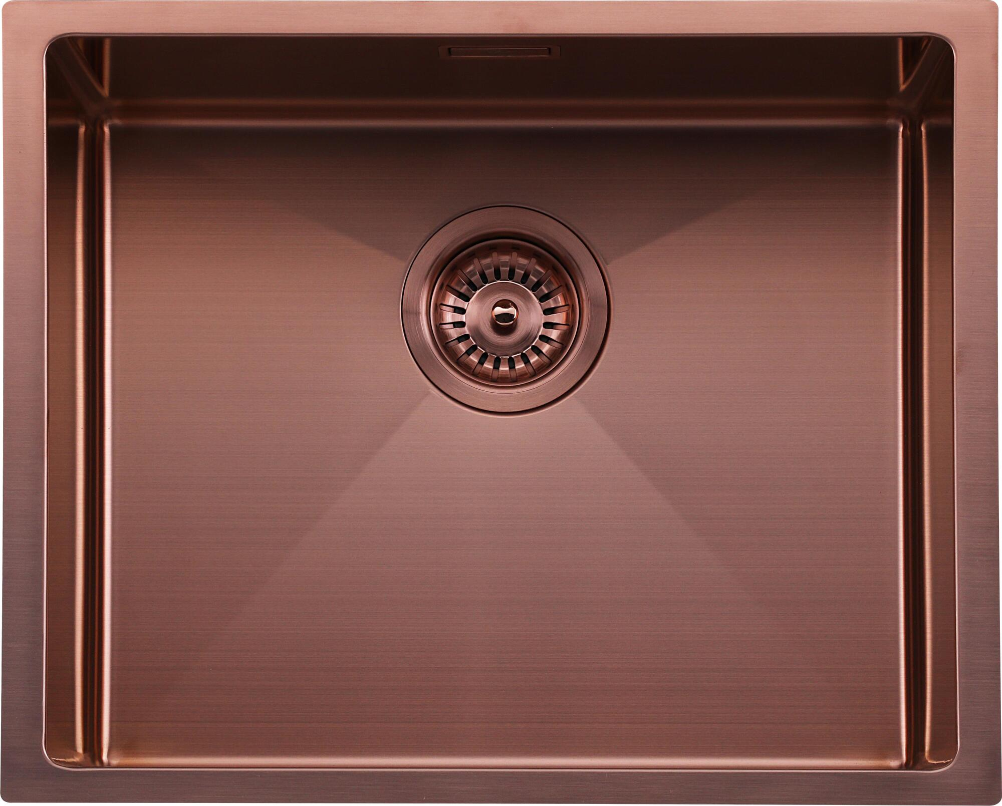 Fregadero de acero inox rectangular andemen venus cobre 54 x 44 cm