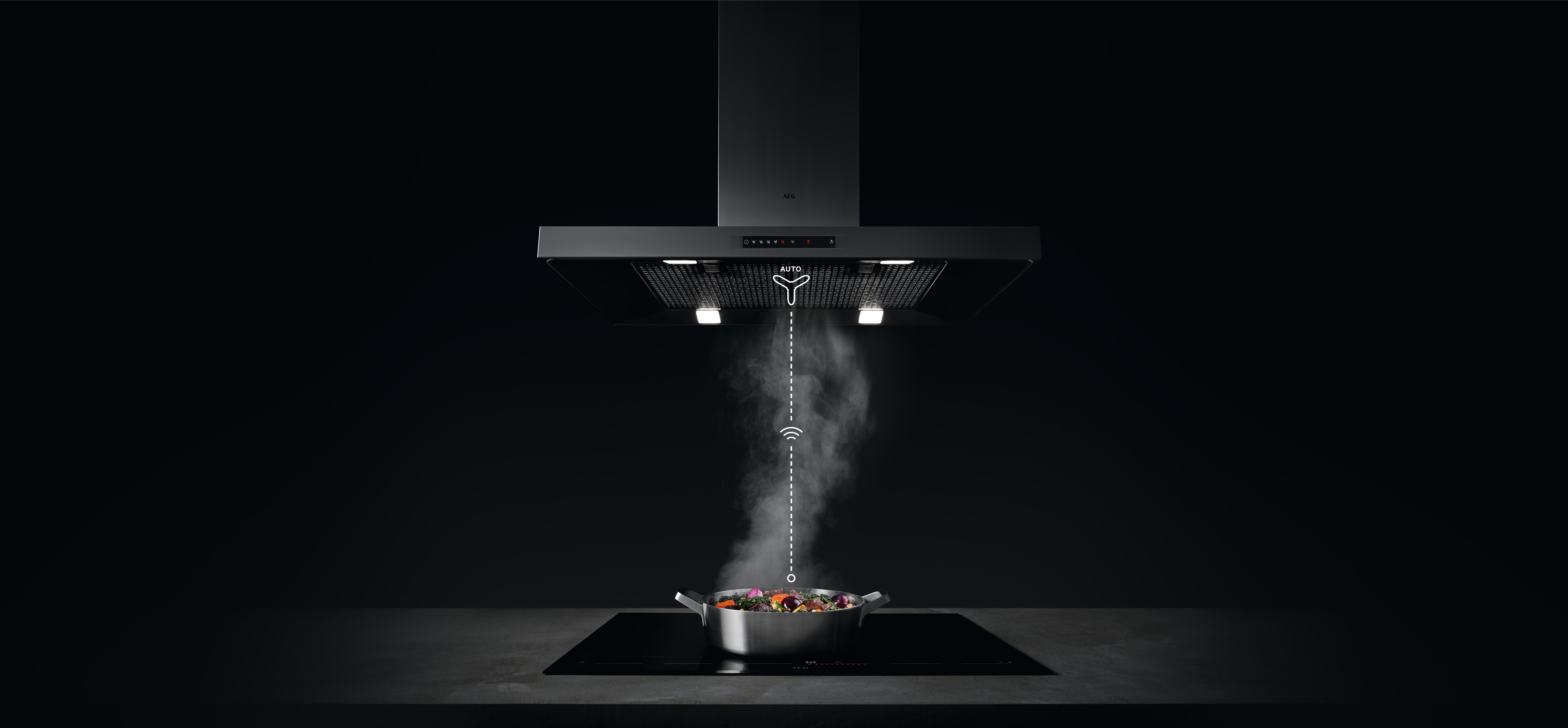 Exaustor oculto inox 54 cm 660 m3/h AEG DGE5661HM - 3