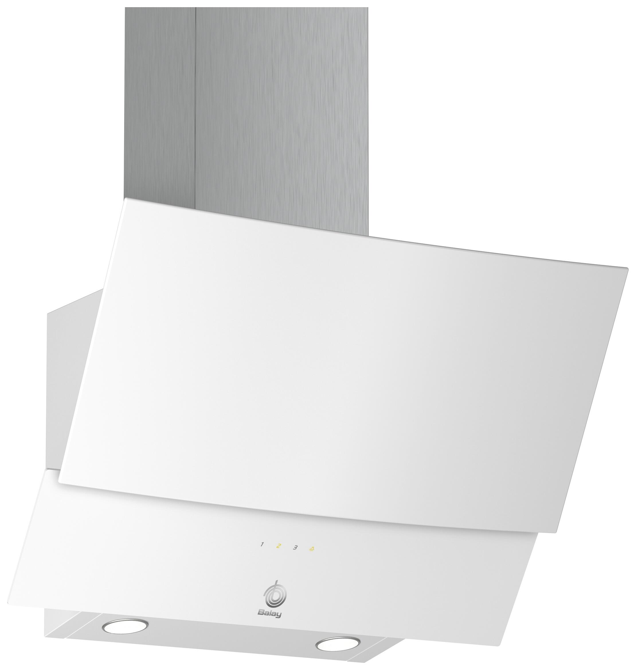 Campana de pared balay 3bc565gb 60 cm 593 m³/h blanco clase c