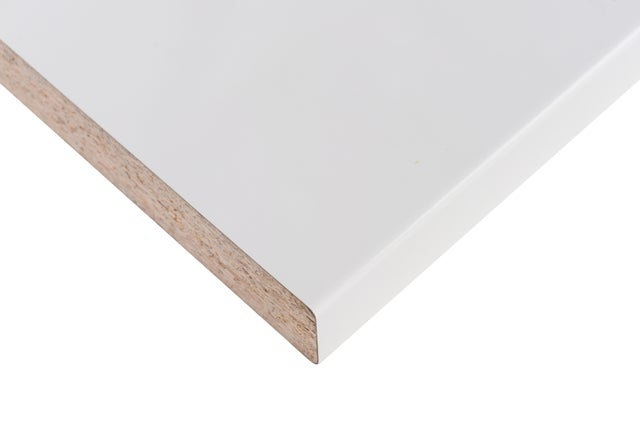 Encimera de cocina laminada Chester blanco brillo 360x62 cm espesor 38mm
