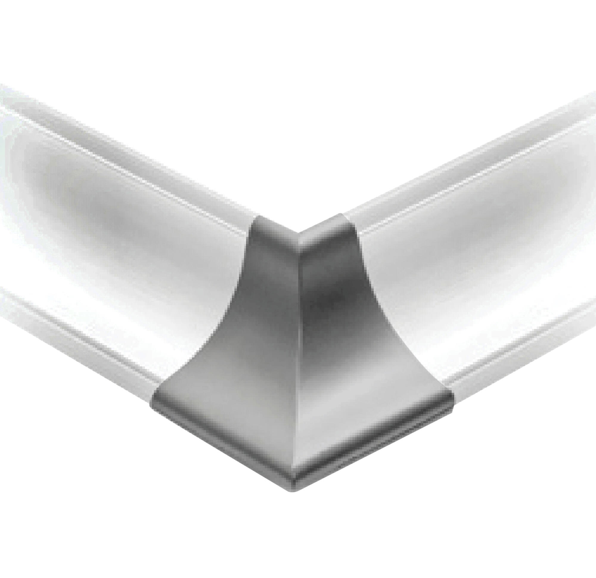 Esquinera de copete cóncavo Delinia para cocina color plata mate - 2