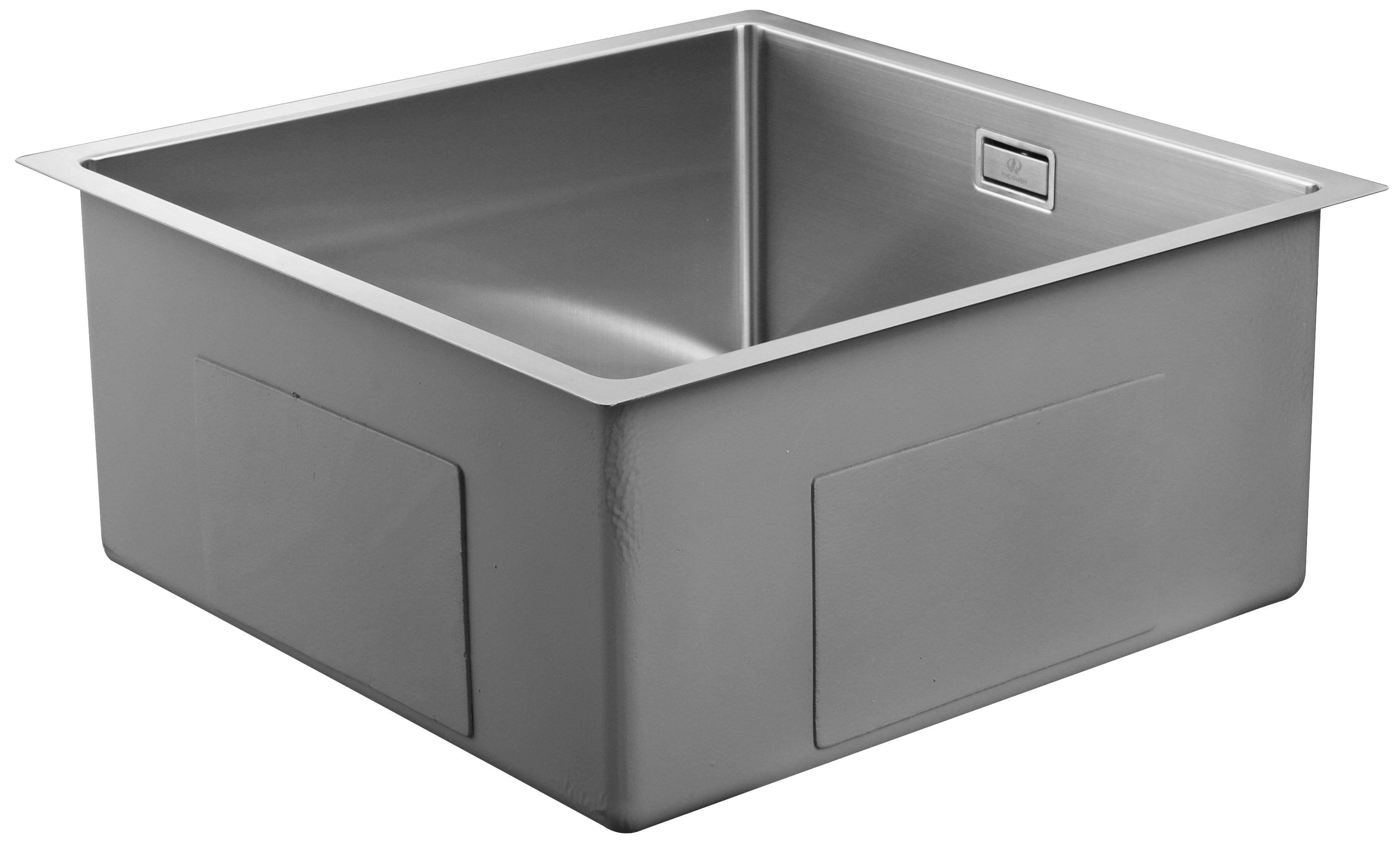 Lava-louça 1 cuba sem escorredor 44 x 44 cm inox cinza Andemen Marte - 10