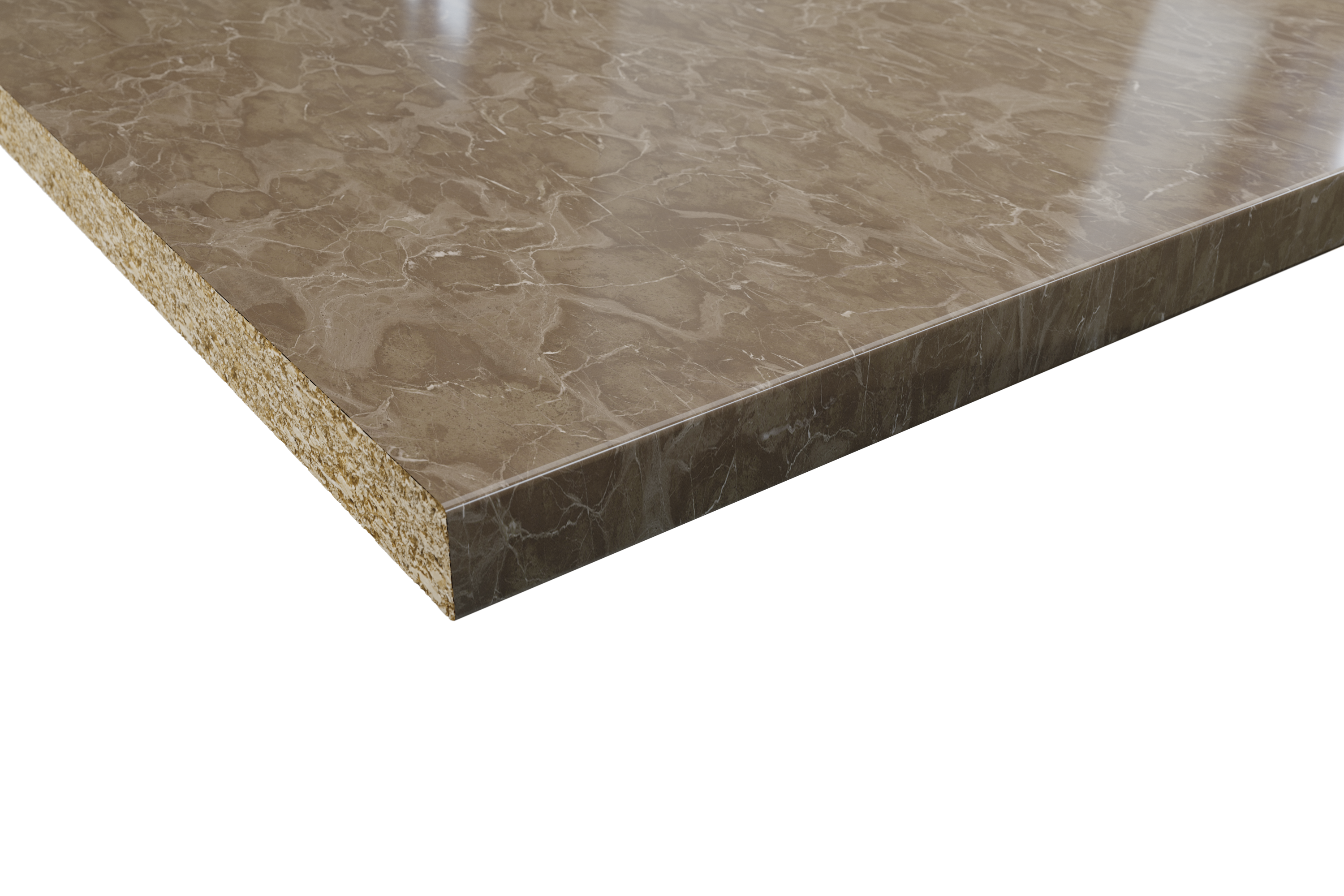 Tampo de bancada imitação pedra 360X62X3.8CM MÁRMORE CASTANHO BRILHO - 4