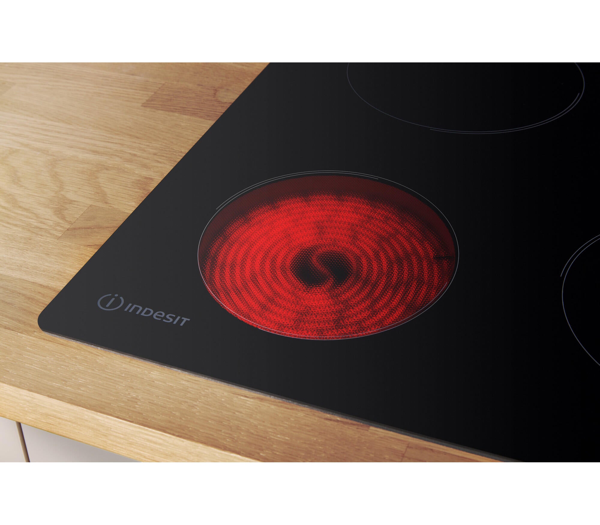 Placa vitrocerámica INDESIT RI 161 C (ES) con 4 zonas de cocción zona grande de 27cm 6700 W negro 60cm - 7
