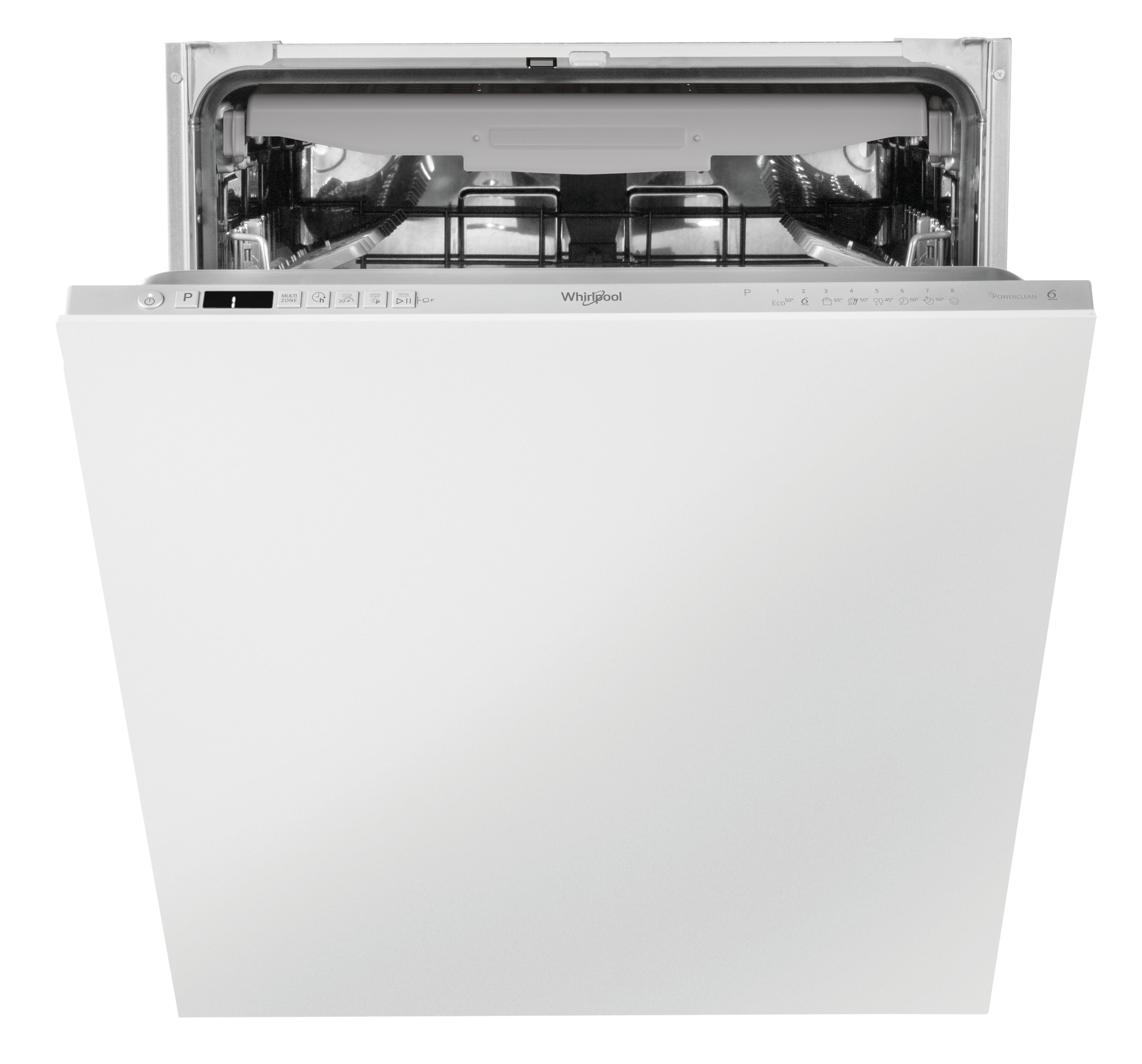 lavavajillas integrable whirlpool wic 3c34 pfe s 14 cubiertos 8 programas con inicio diferido inox 60cm clase d