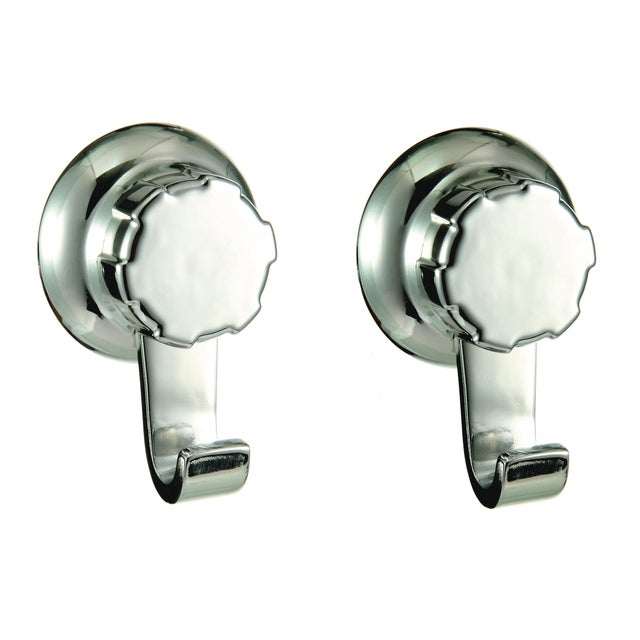 Gancio a ventosa COMPACTOR Bestlock set 2 appendini grigio carico max 3 Kg