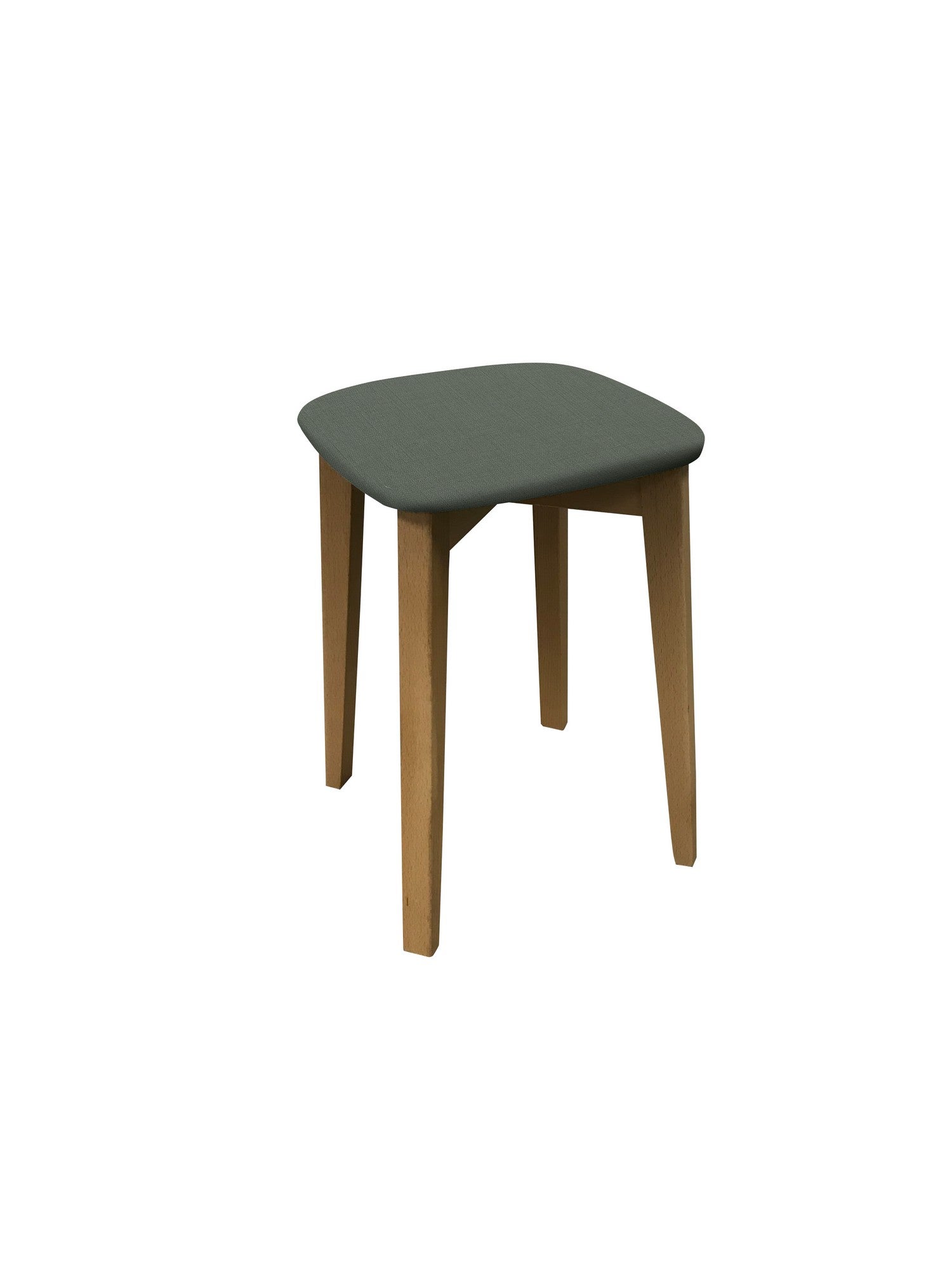 Taburete bajo de cocina zoe armazón haya color natural y asiento michigan acero
