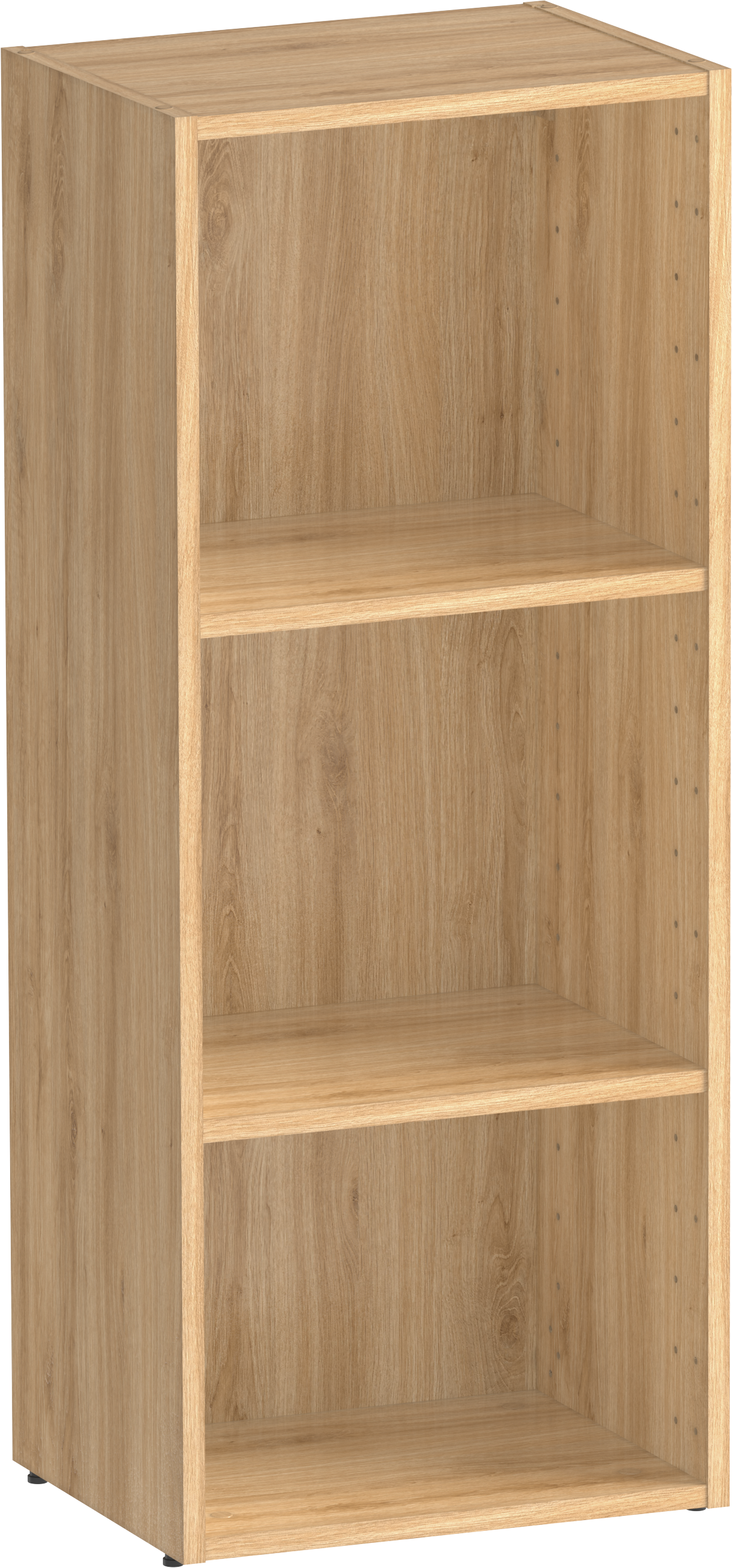 Librería estantería con dos baldas spaceo home roble 40x100x30 cm