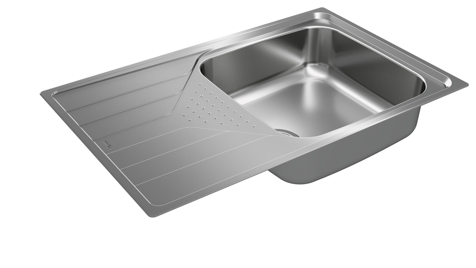 Fregadero de acero inox rectangular teka universe t-xp 79x50 cm