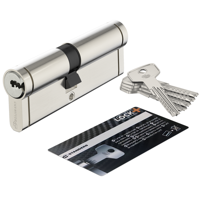 Cylindre de serrure STANDERS Lock+ débrayable L.40 + 50mm 5 clés