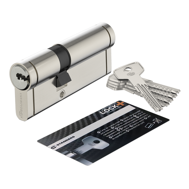 Cilindro Europeo STANDERS, 30 + 50 mm, 2 ingressi chiave in ottone